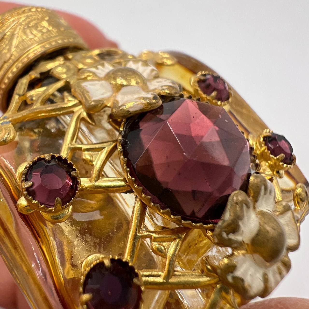 Vintage 1980 Vintage Czech Bohemia Glass Perfume Flask Bottle Size ONE SIZE - 3 Thumbnail