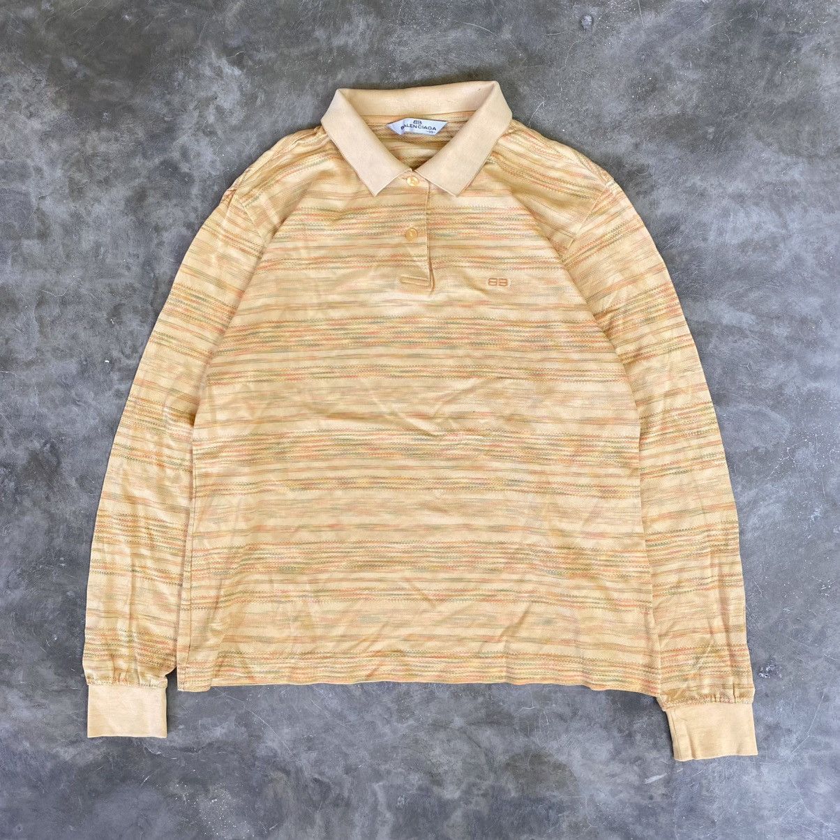 Balenciaga Vintage 90s Balenciaga Polos Long Sleeve Shirt Size US L / EU 52-54 / 3 - 1 Thumbnail