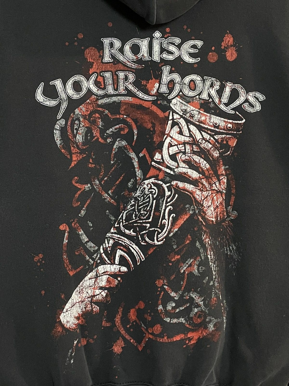 Vintage Vintage Amon Amarth Faded Hoodie Rock Darkthrone Deftones Ys Size US M / EU 48-50 / 2 - 12 Thumbnail