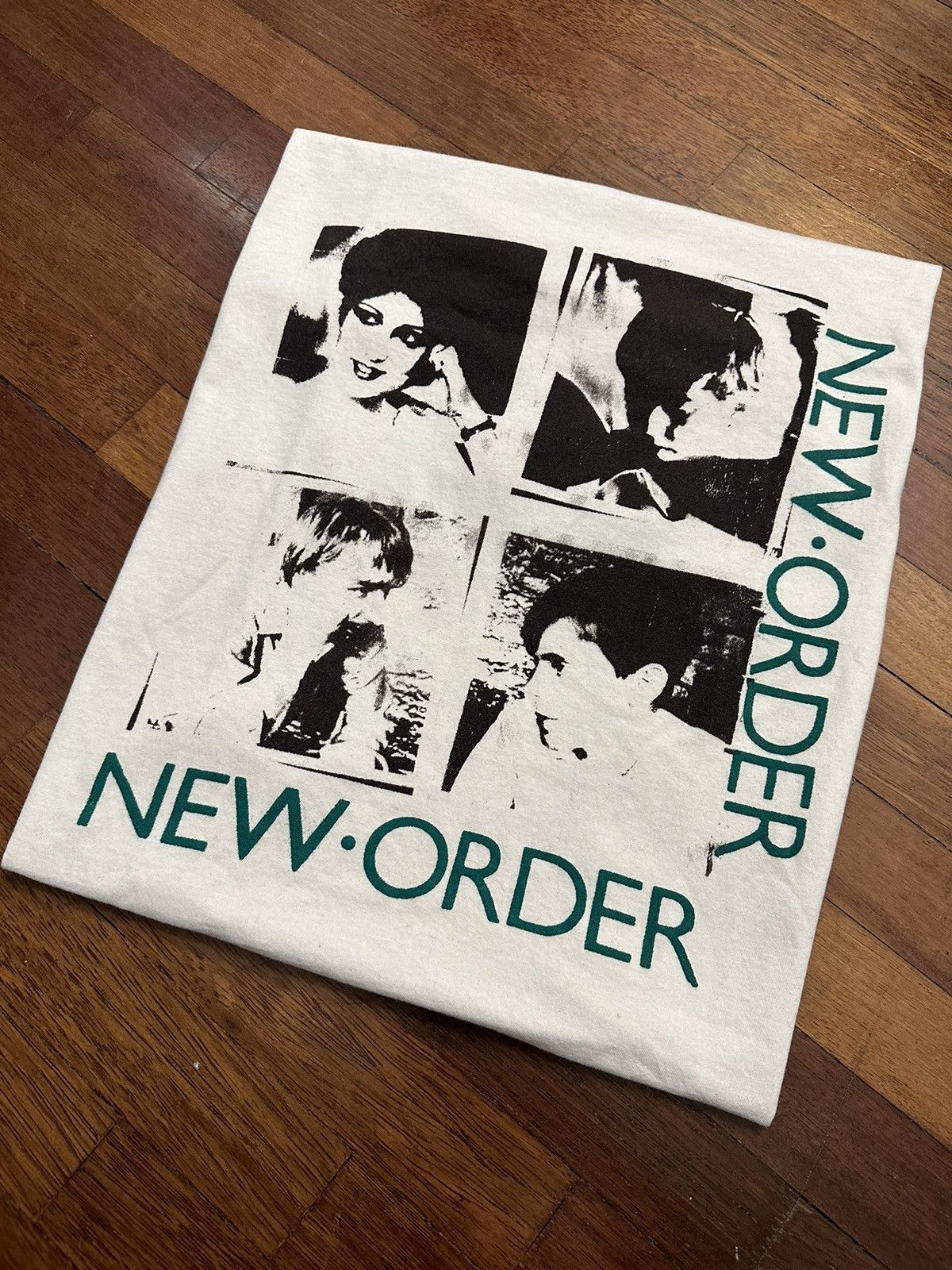 image of Band Tees x Vintage New Order in Ivory White, Men's (Size Large)