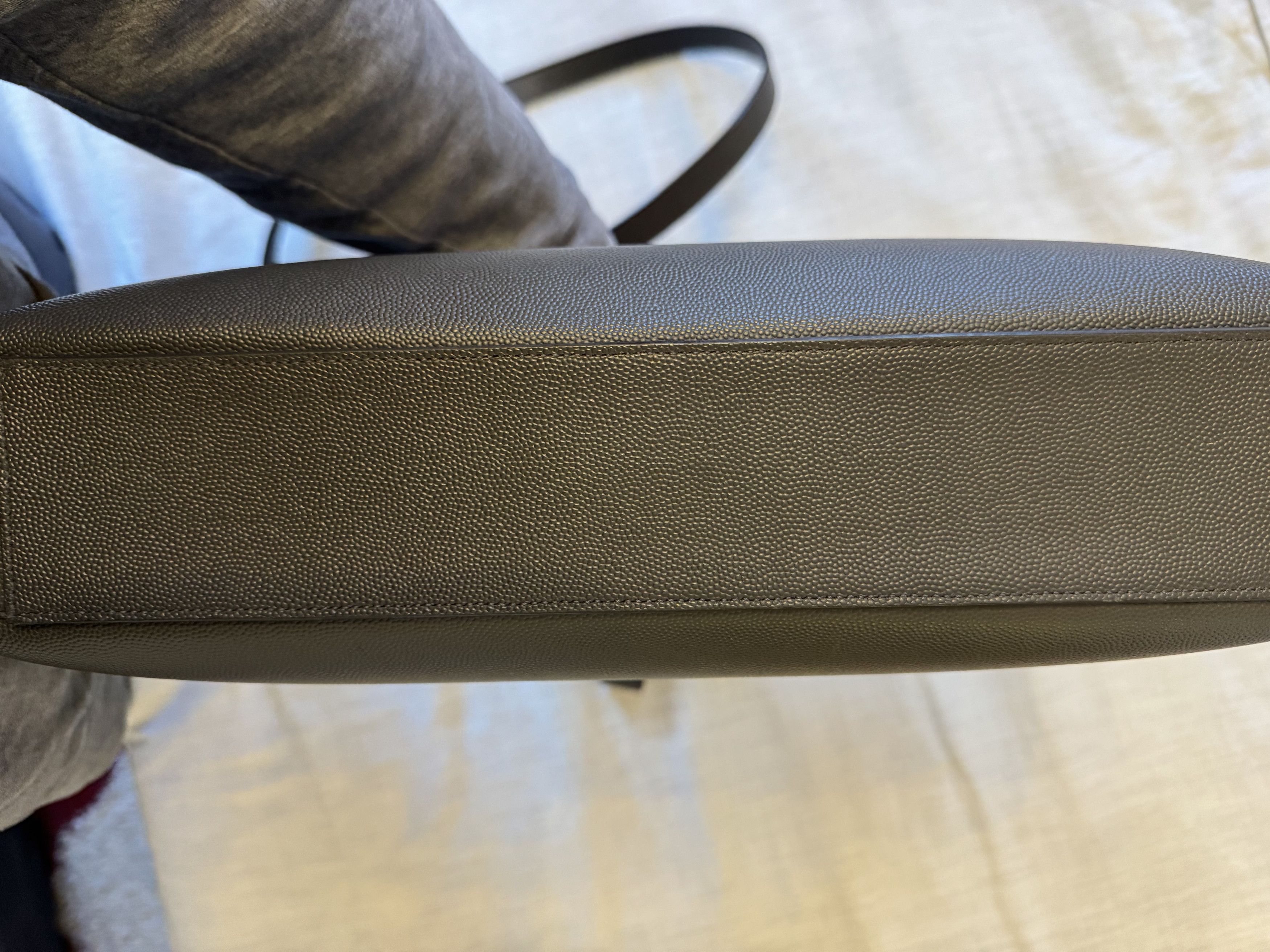 Saint Laurent Paris Saint Laurent Small Museum Briefcase in Grey Size ONE SIZE - 4 Thumbnail