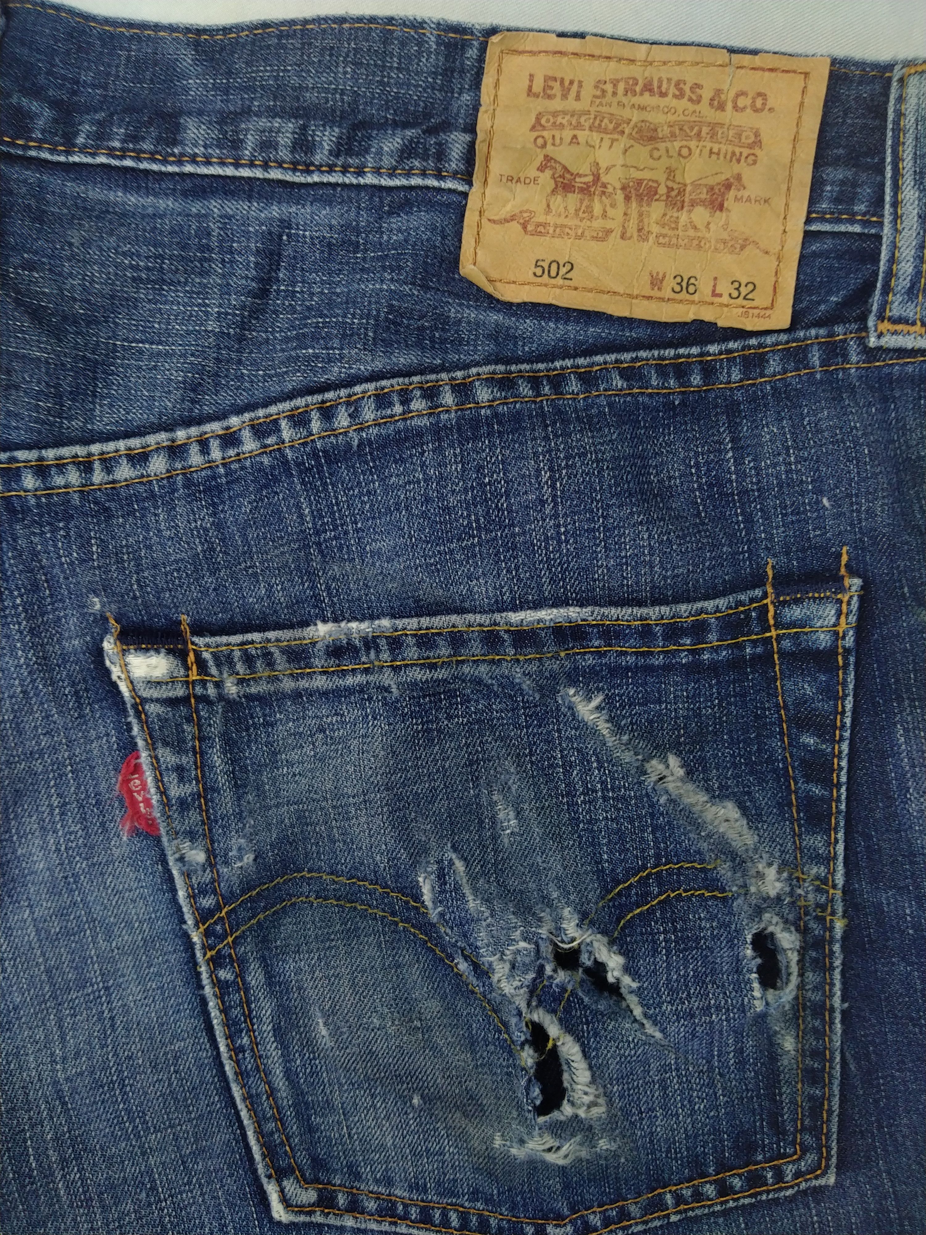 Levi's Blue Vintage Levi's 502 Distressed Denim 38x32 -JN828 Size US 38 / EU 54 - 10 Thumbnail