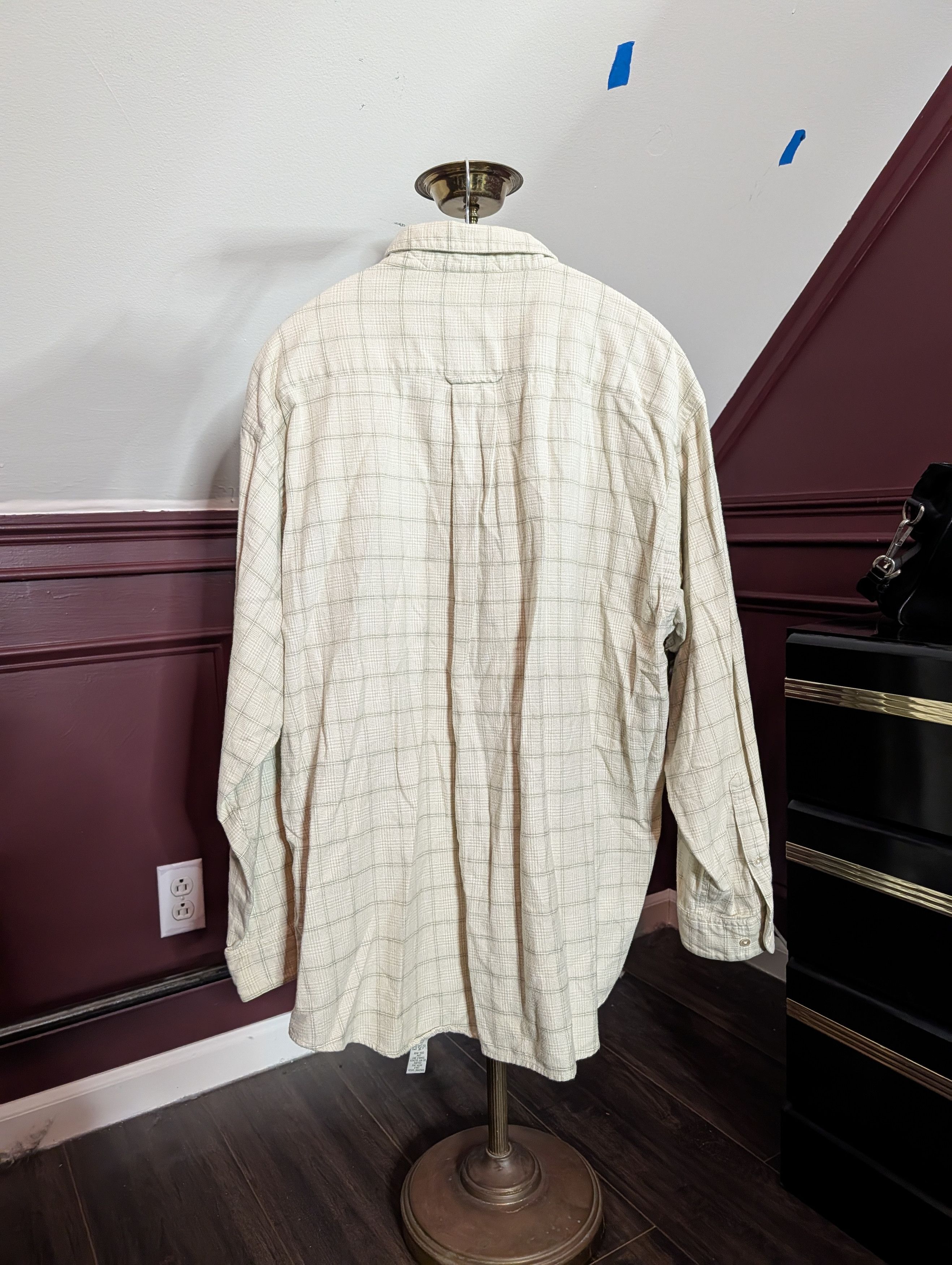 Orvis Vtg heavy flannel cotton check Portugal button-down shirt Size US XL / EU 56 / 4 - 9 Thumbnail