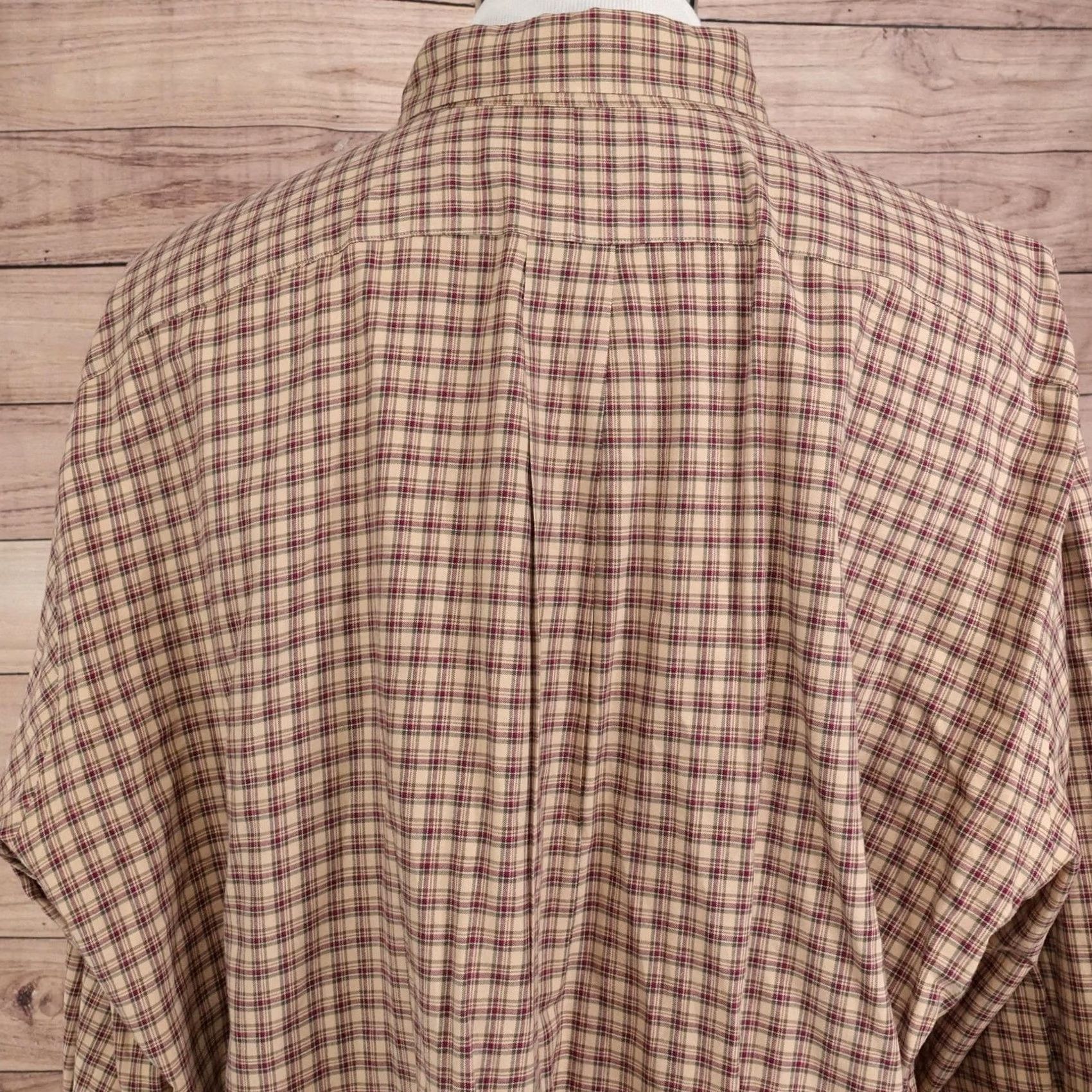 Ralph Lauren Ralph Lauren Shirt Mens 2XLT Beige Plaid Long Sleeve Button-Up Classic Fit Casual Mens 2XLT Big & Tall Cambr? Size US XXL / EU 58 / 5 - 5 Thumbnail