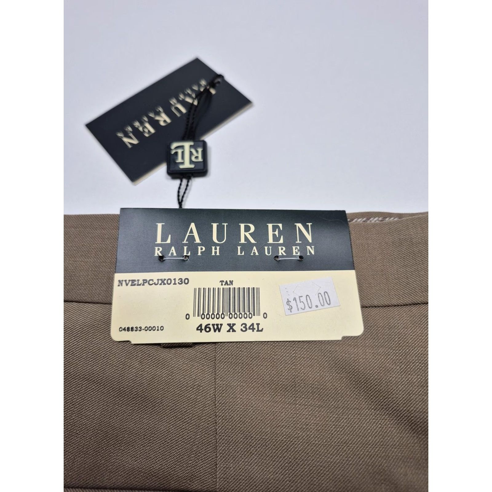 Ralph Lauren Lauren Ralph Lauren Dress Pants Mens 46x34 Beige Wool Flat Front NWT Office Dress Pants Mens 46 Beige Wool Flat Front - NWT Size US 30 / EU 46 - 4 Thumbnail