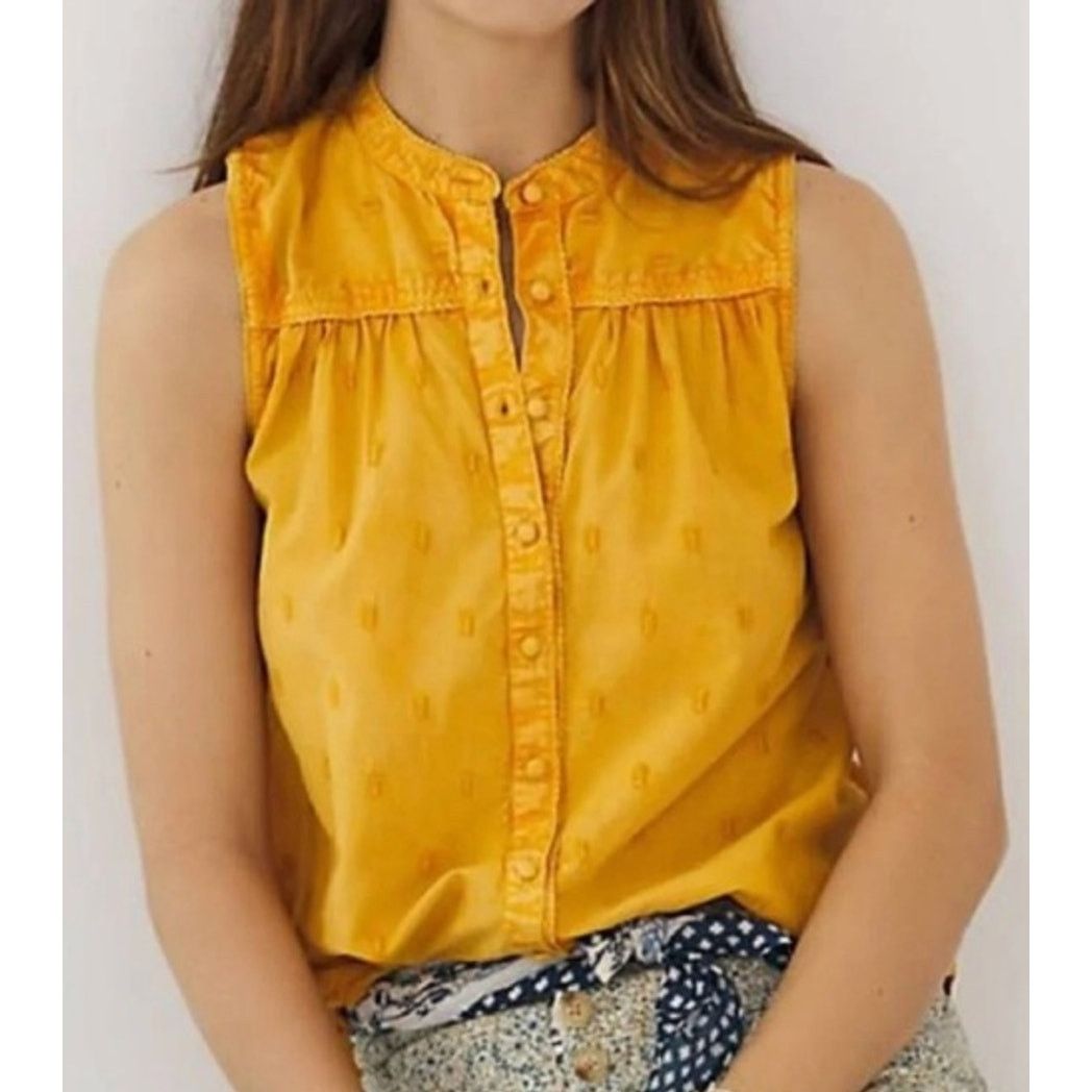 Anthropologie Anthropologie Pilcro Adira Textured Buttondown Size M / US 6-8 / IT 42-44 - 4 Thumbnail