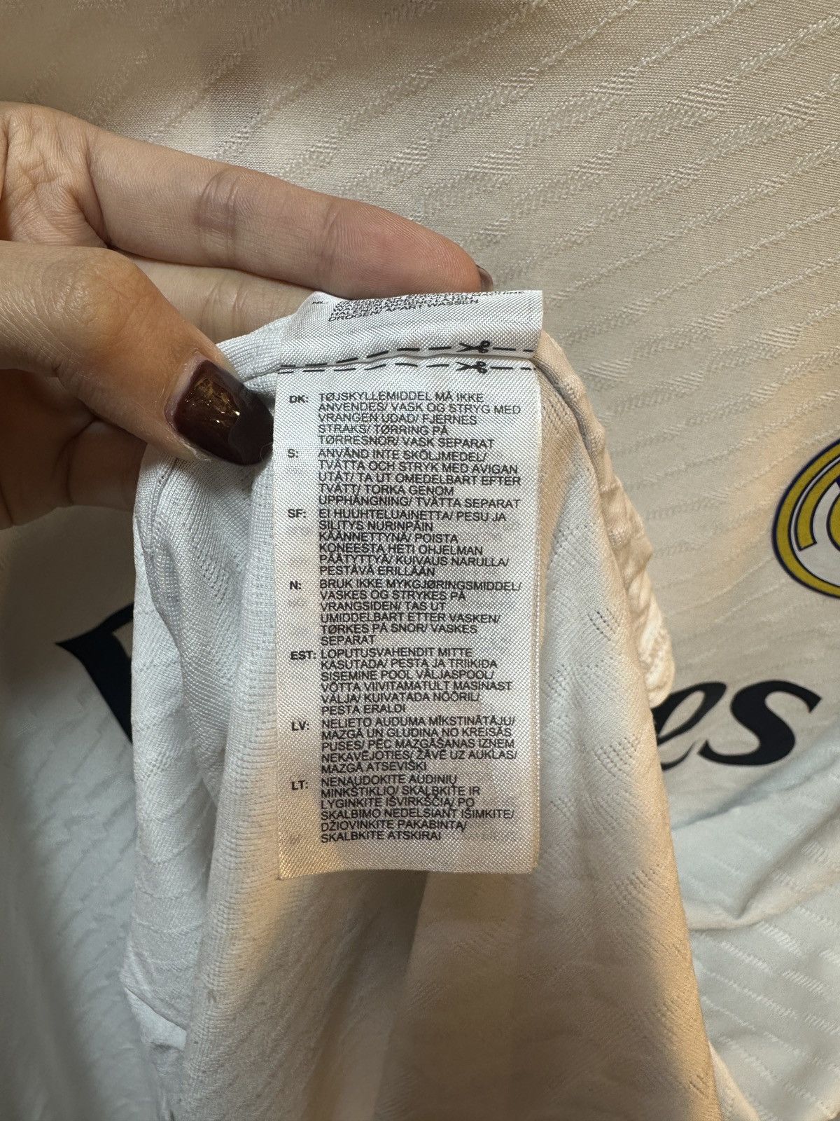 Adidas 2023-2024 RealMadridLongSleevesHomeKitPlayerVersionBECKHAM23 Size US XXL / EU 58 / 5 - 6 Thumbnail