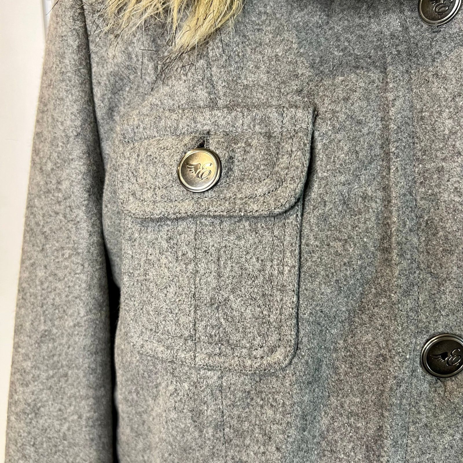 Esprit Esprit Women's Gray Wool Blend Coat Size XL Size XL / US 12-14 / IT 48-50 - 3 Thumbnail