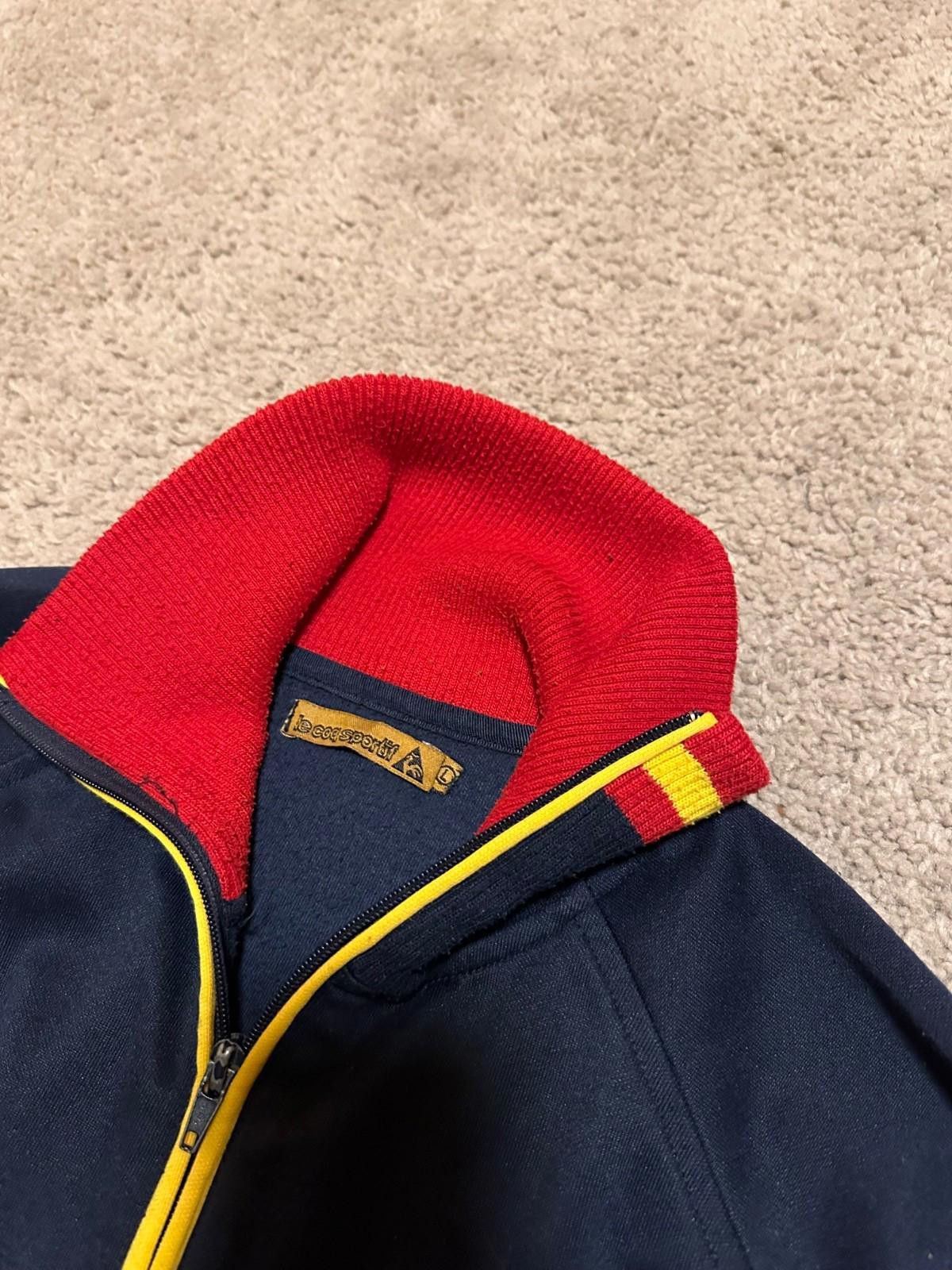 Le Coq Sportif 1989-90 Spain Le Coq Sportif Football Track Jacket Sz L Size US L / EU 52-54 / 3 - 6 Thumbnail