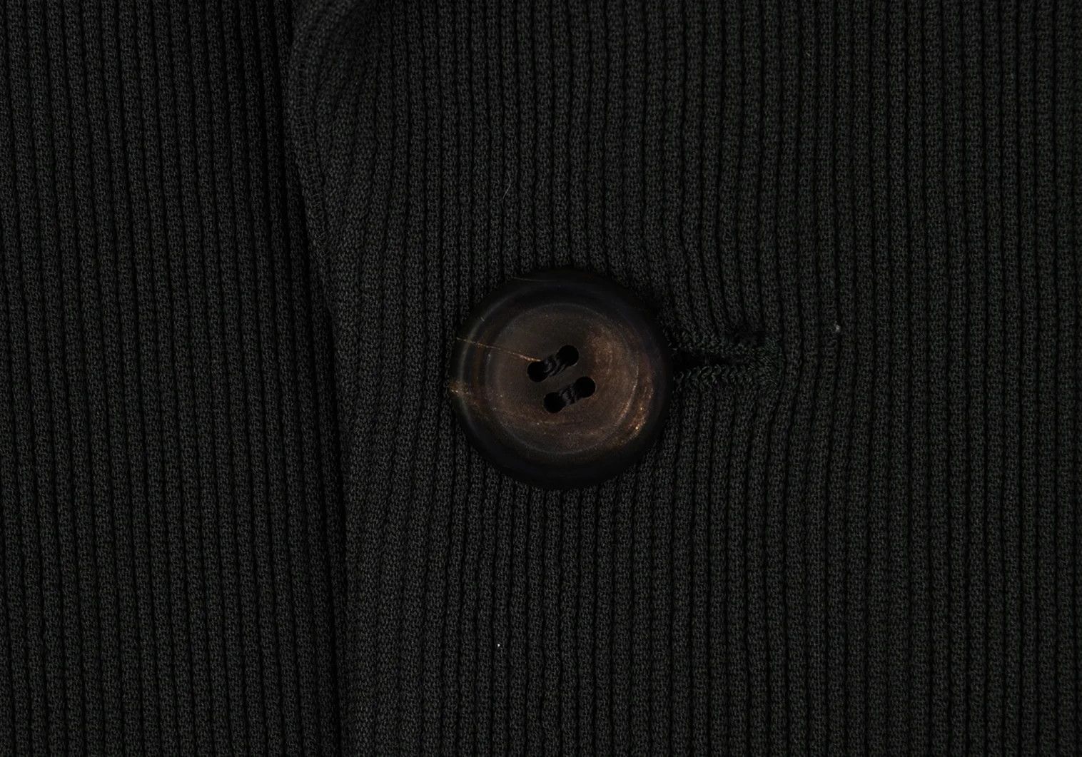 Issey Miyake Wool Stand Collar Ribbed Jacket in Dark Green, Size L Size US L / EU 52-54 / 3 - 6 Thumbnail