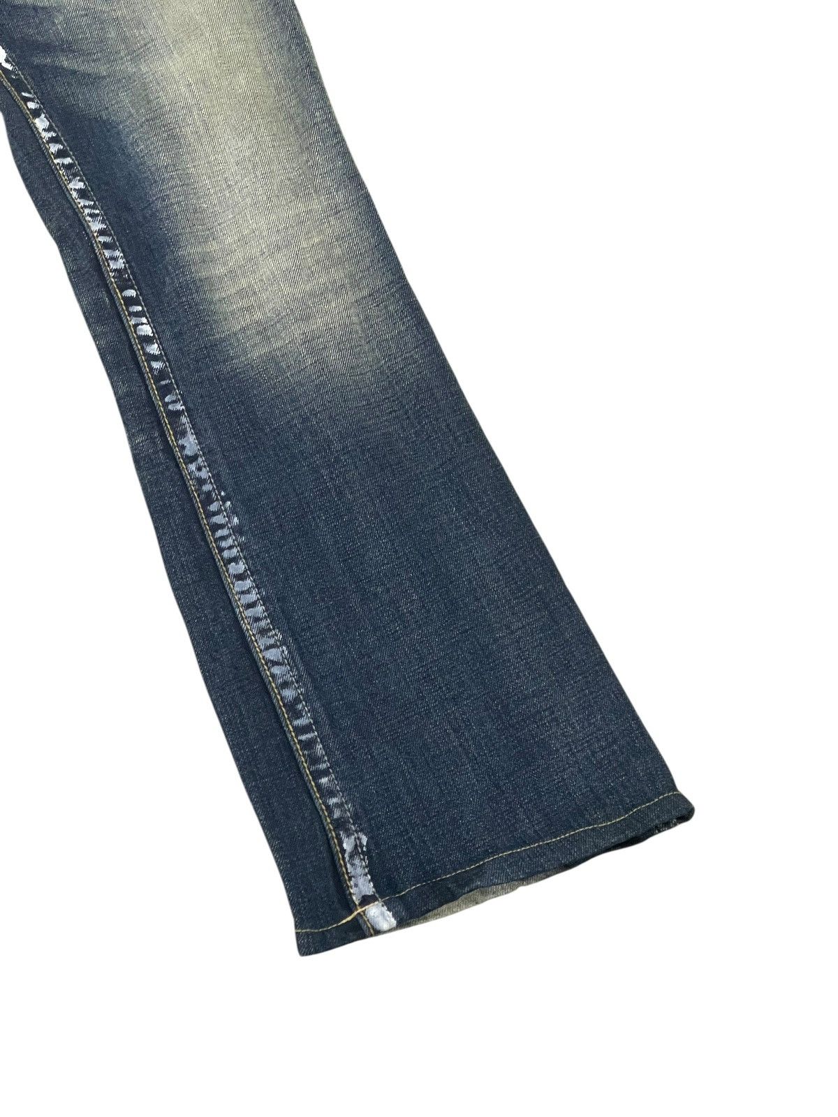 Japanese Brand Flare Jeans Semantic Design Faded Boot Cut 1🟦8 Size US 32 / EU 48 - 4 Thumbnail