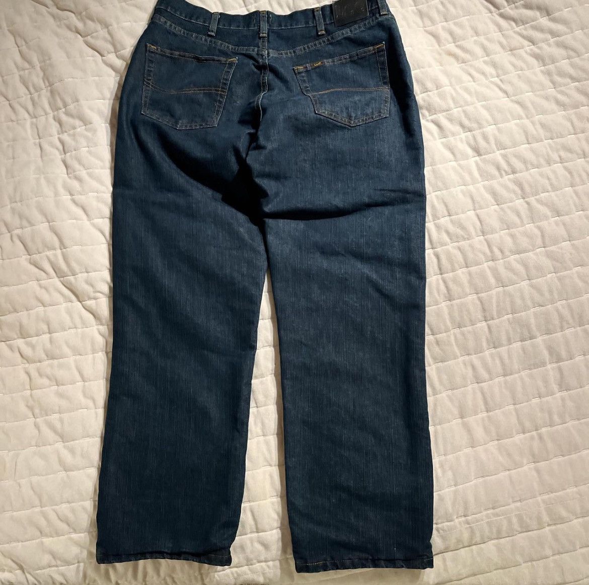Lee × Vintage 36x29 Lee Fleece Lined Heavyweight Blue Jeans Size US 36 / EU 52 - 2 Thumbnail