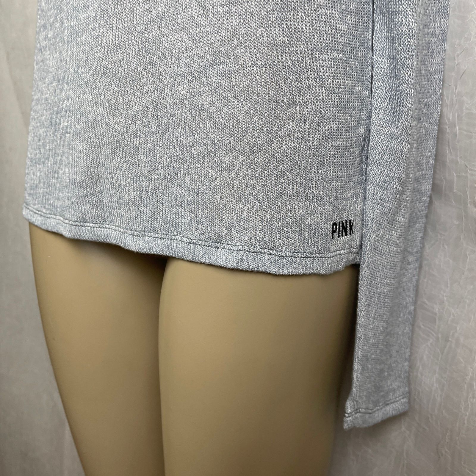 Pink Victoria’s Secret PINK Light Gray Scoop Back Slouchy Sweater Size XS / US 0-2 / IT 36-38 - 5 Thumbnail