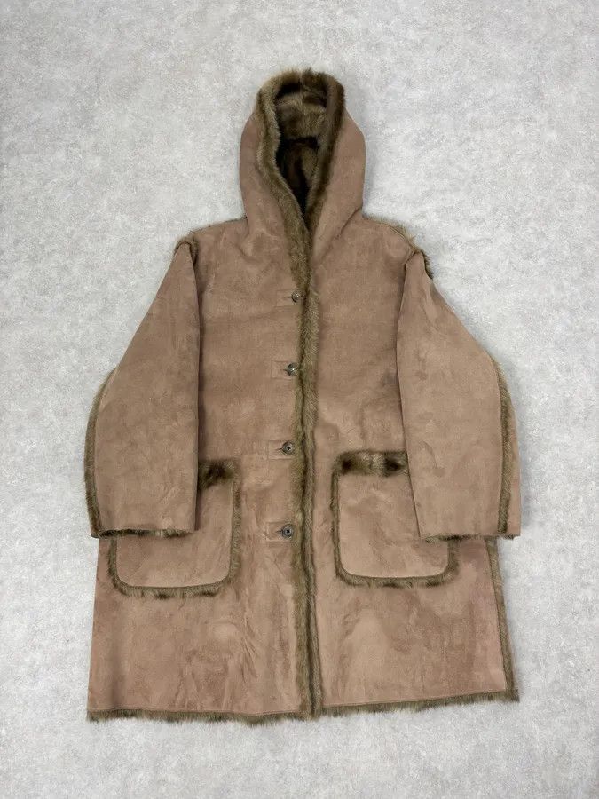 Balmain 1990s Balmain Beige Faux Fur Reversible Coat Size US M / EU 48-50 / 2 - 10 Thumbnail