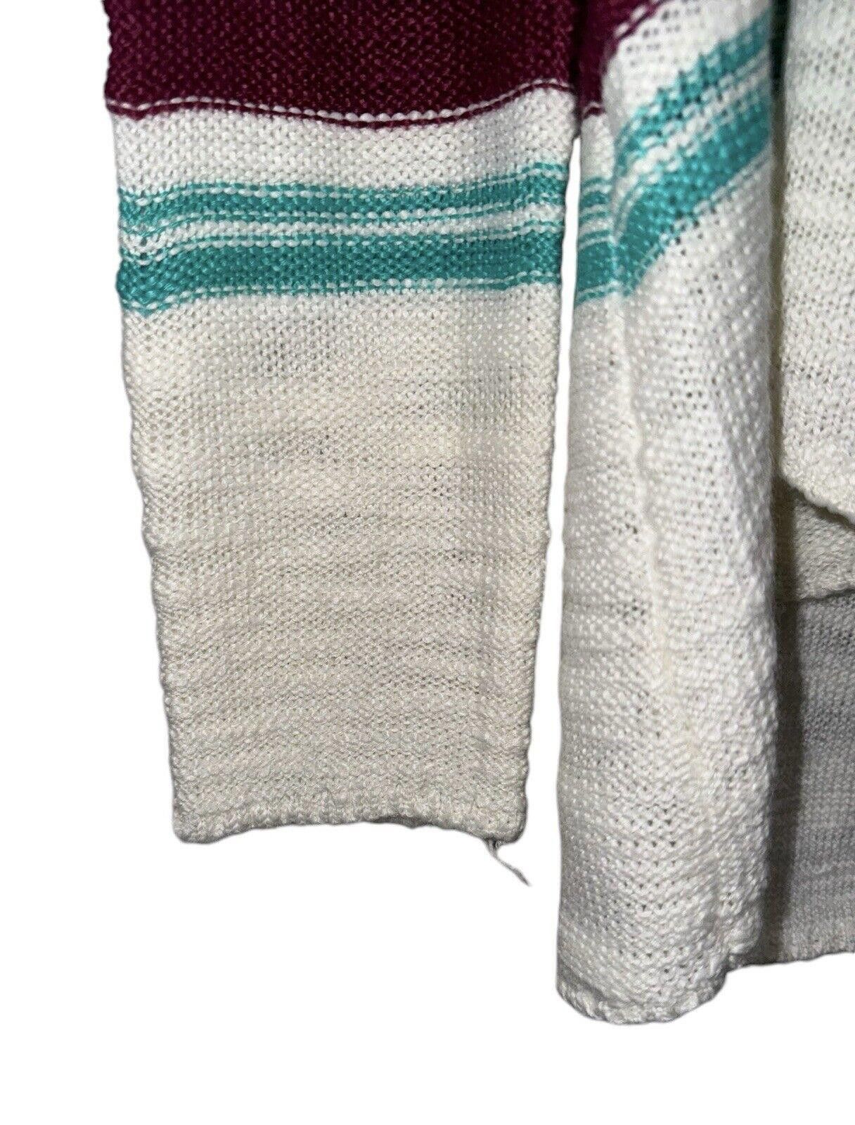 Element Element Cardigan Sweater Striped Knit Woven Womens Sz L Size L / US 10 / IT 46 - 4 Thumbnail