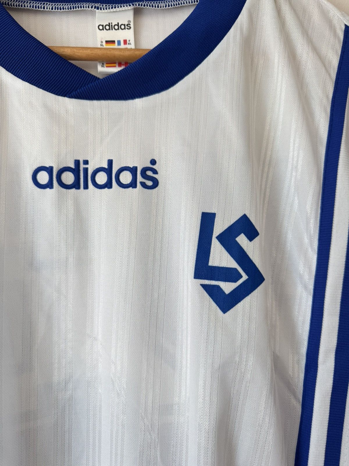 Adidas Vintage Lausanne Sport 1997-1998 Match Worn Soccer Jersey Size US XL / EU 56 / 4 - 9 Thumbnail