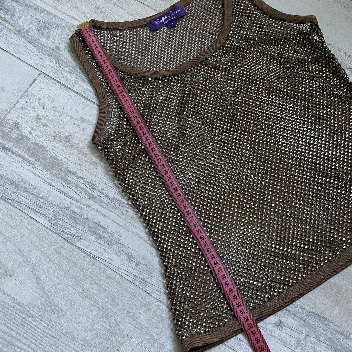 Ralph Lauren Purple Label RRP 3000 $ Ralph Lauren PURPLE Label Melony Embellished Mesh Size M / US 6-8 / IT 42-44 - 16 Thumbnail