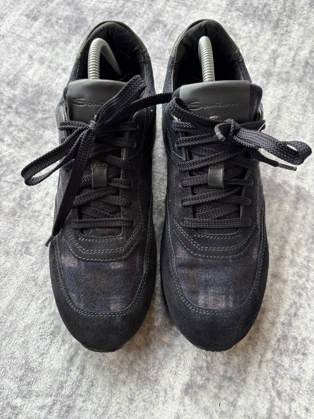 Santoni Santoni Low-Top Sneakers Combined Suede Leather Size US 8.5 / EU 41-42 - 4 Thumbnail