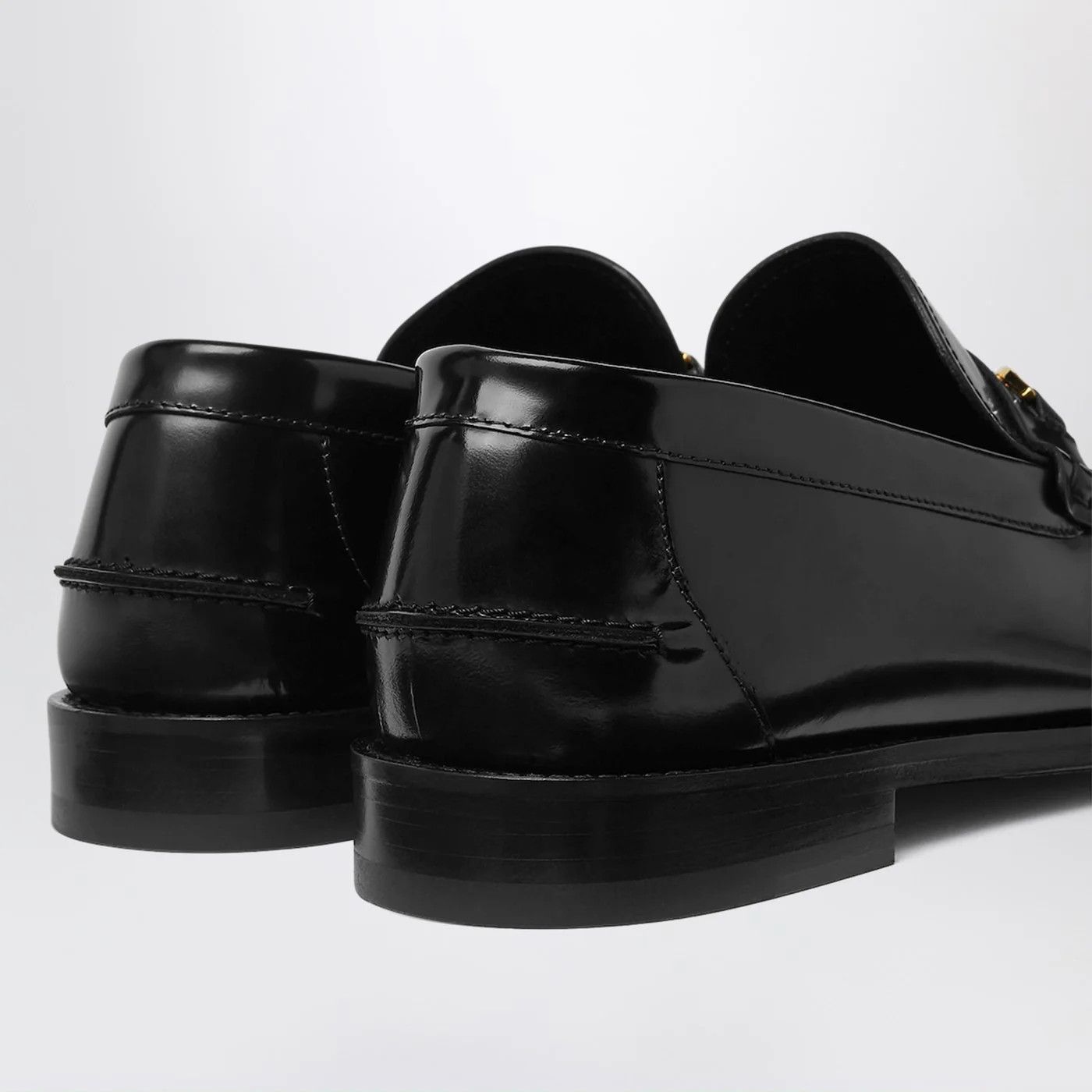 Versace O1d2blof0326 Leather Loafers in Black Size US 9 / EU 42 - 3 Thumbnail