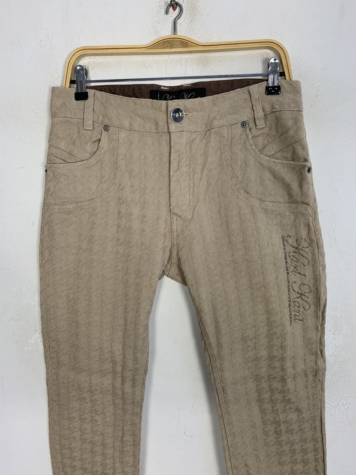 Karl Kani Karl Kani Houndstooth Design Embroidery Spell Out Denim Pant Size US 32 / EU 48 - 3 Thumbnail