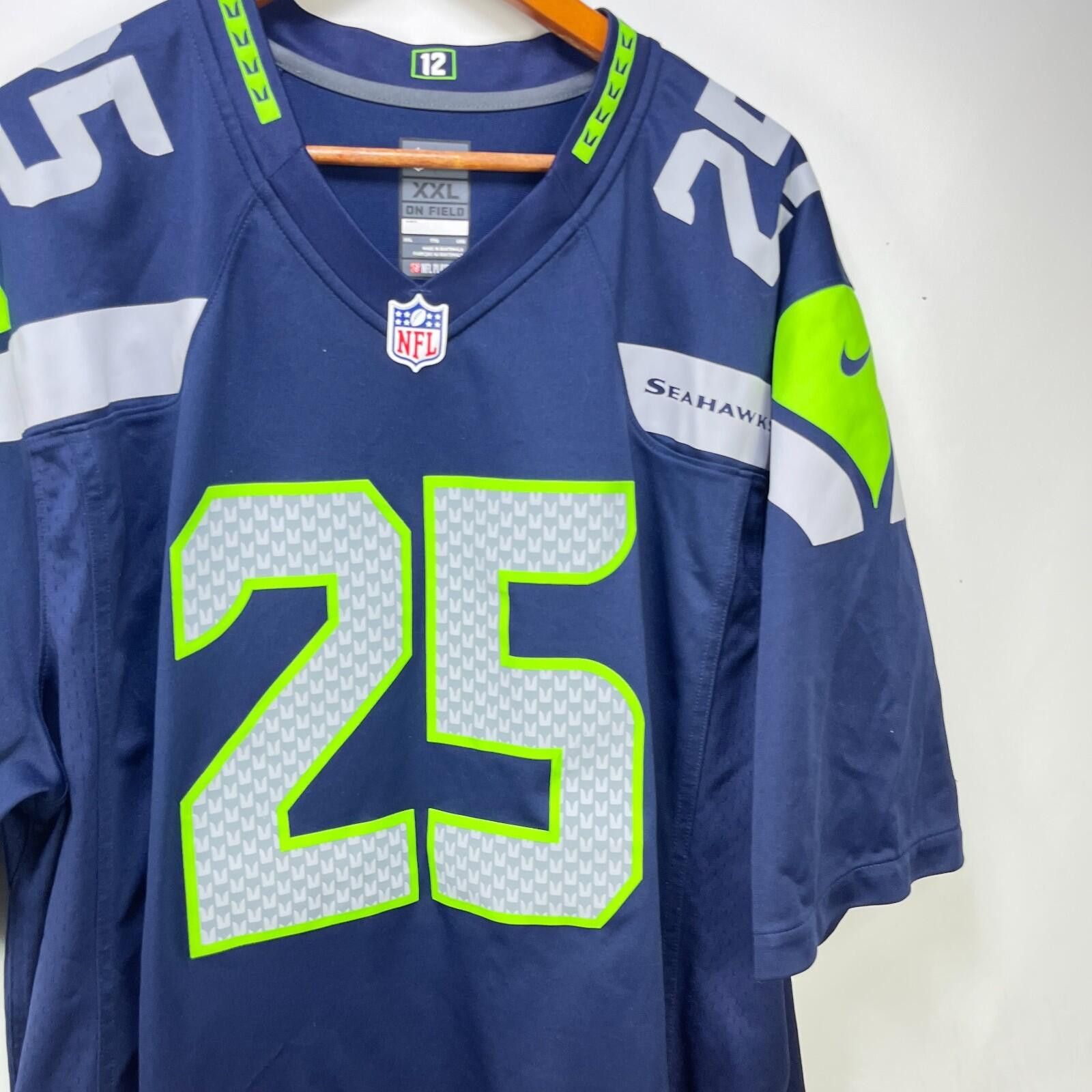 Nike Nike Seattle Seahawks Richard Sherman Jersey XXL On Field Size ONE SIZE - 2 Thumbnail
