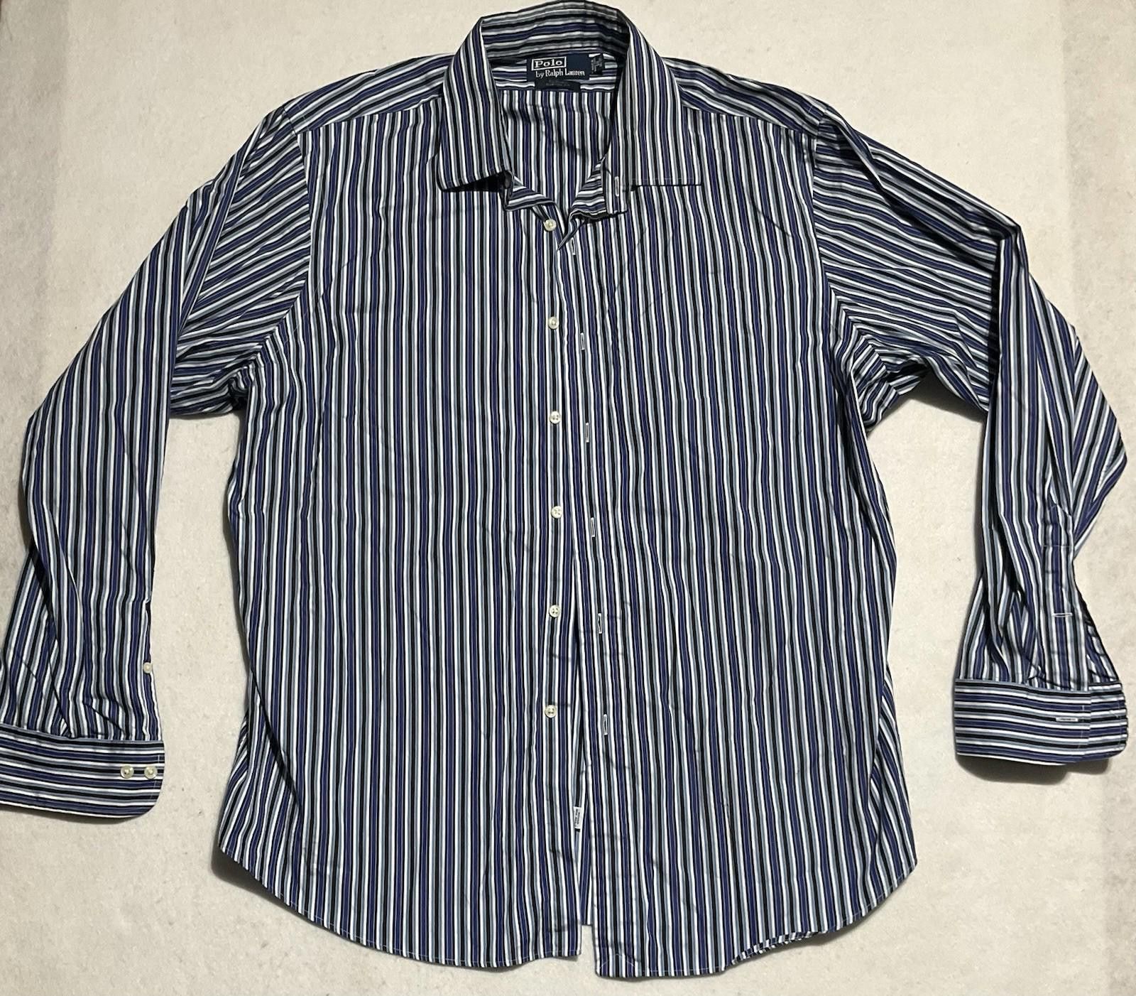 Polo Ralph Lauren Ralph Lauren Polo Men’s Dress Shirt 18 Neck Curham CustomFit Size 44R - 1 Thumbnail