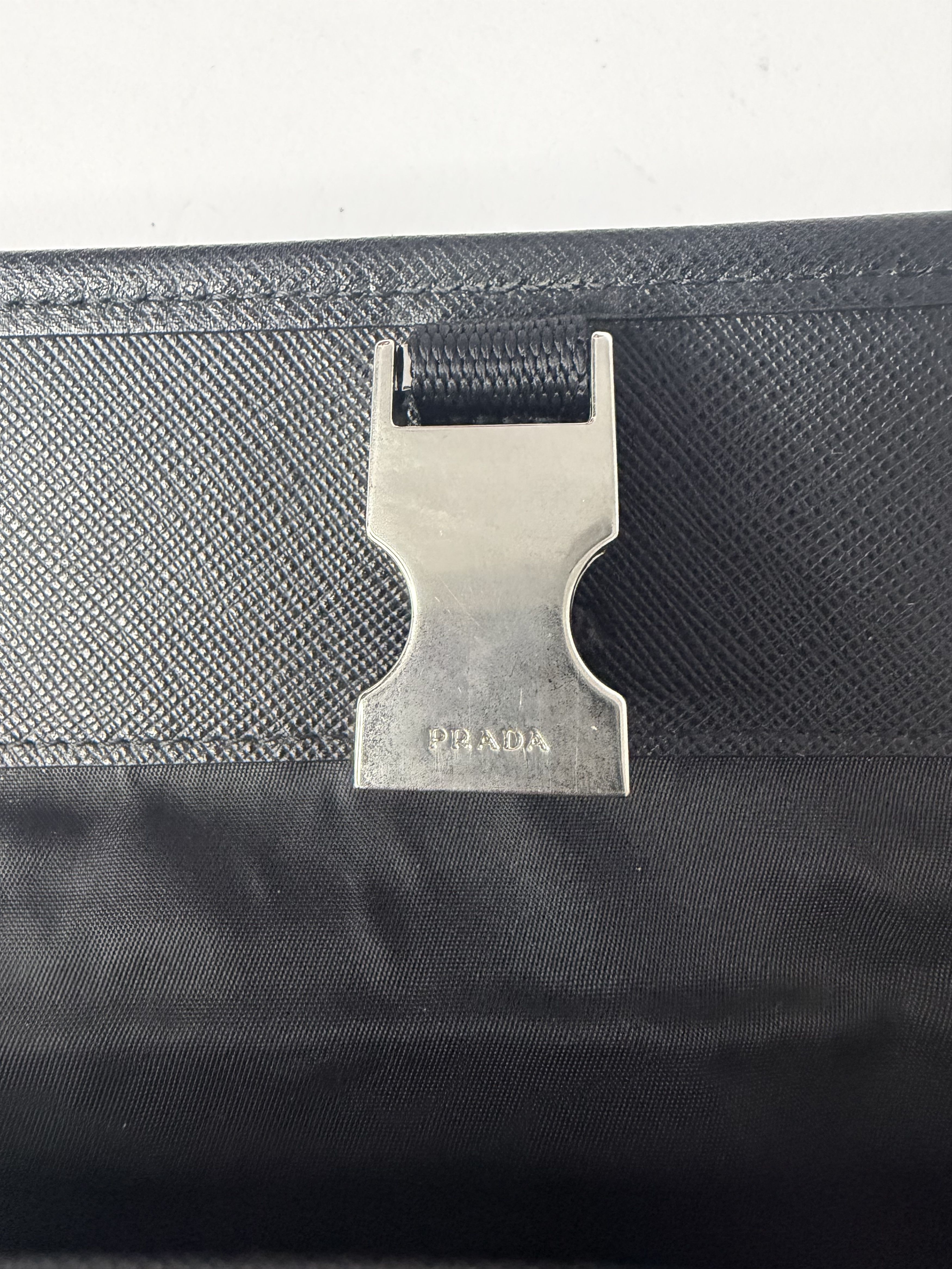 Prada Prada Black Re-Nylon and Leather Flap Crossbody Bag Size ONE SIZE - 9 Thumbnail