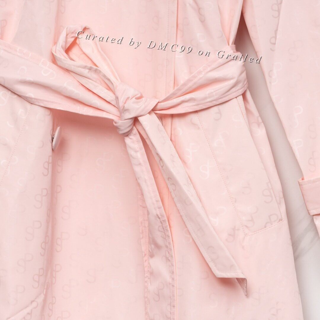 Saks Potts Pink Monogram Trench Coat, Women's — image 3 of 6