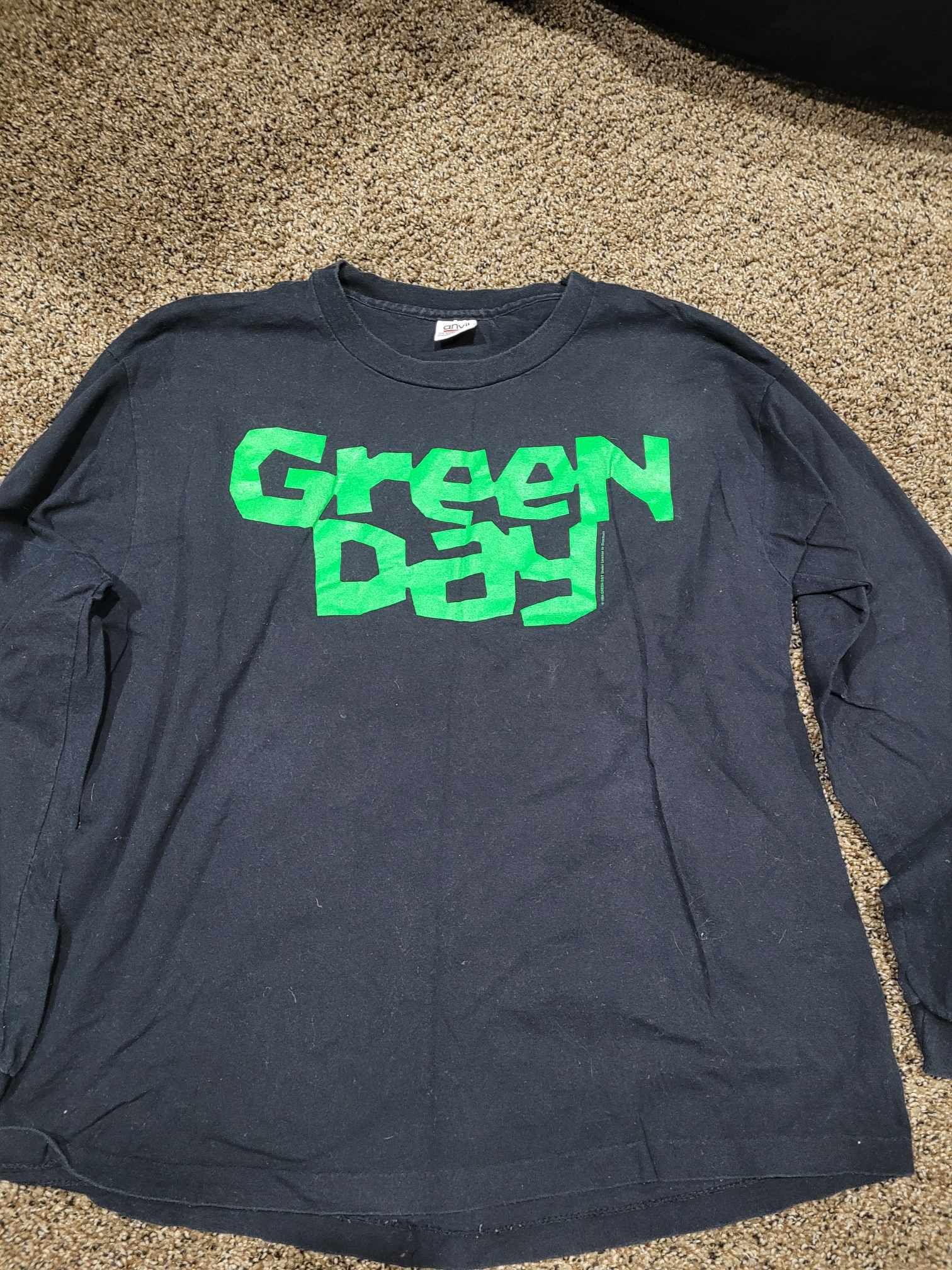 image of Band Tees x Vintage Green Day Vintage Long Sleeve 1994 Pulling Teeth in Black, Men's (Size XL)