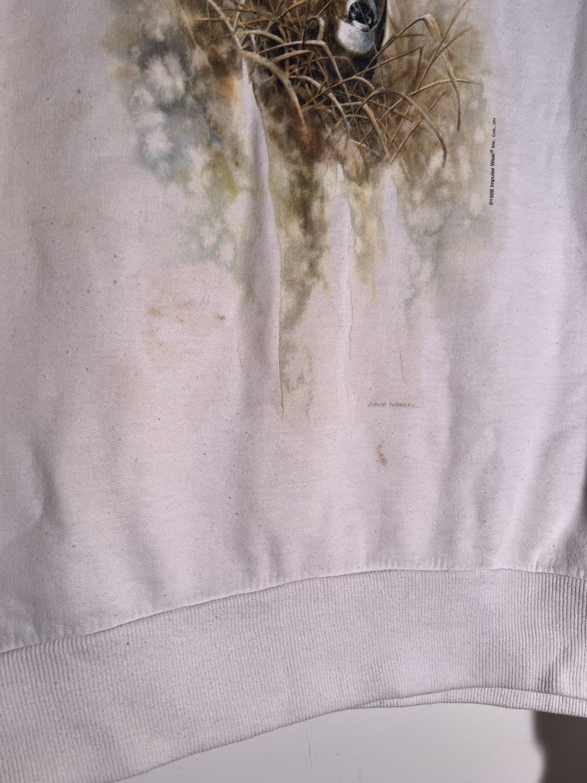 Vintage 90's VTG Vintage Deer Painting Art Retro Nature Sweatshirt Size US M / EU 48-50 / 2 - 7 Thumbnail