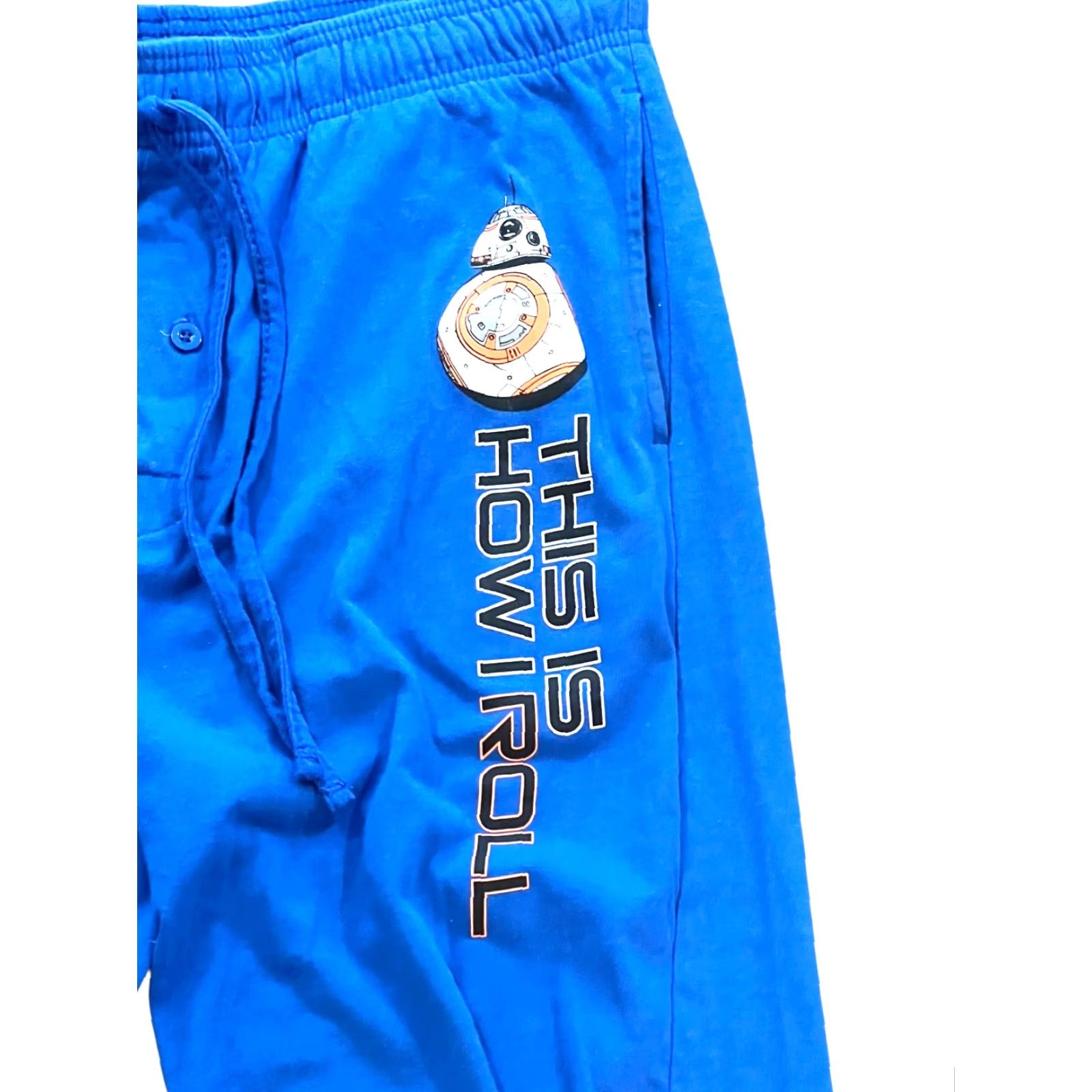 Star Wars Star Wars Mens Large BB8 This Is How I Roll Blue Pajama Pants Pajama Bottoms Loungewear Size US 33 - 5 Thumbnail