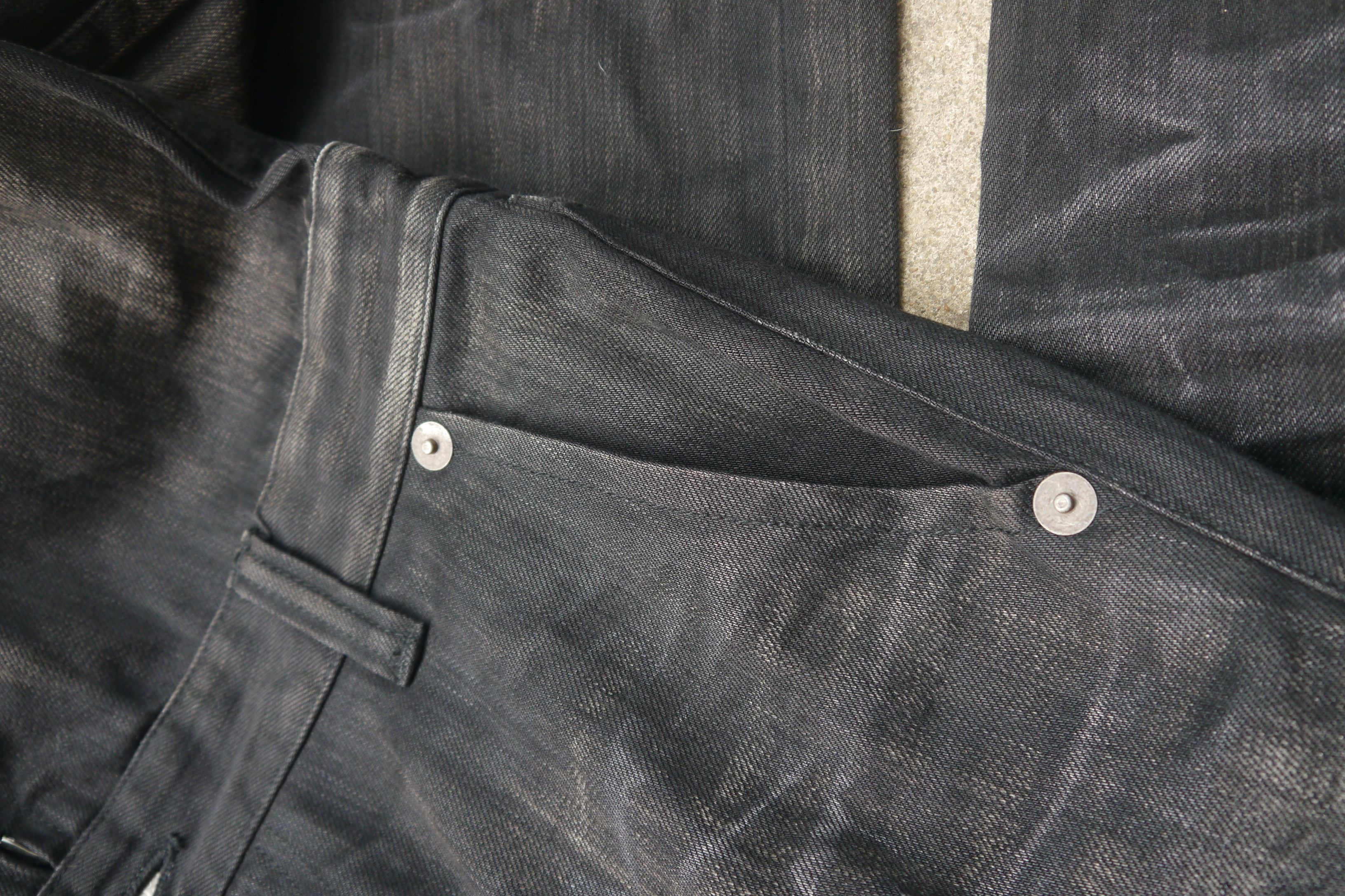 Japanese Brand (P300) DELAY by Win & Sons Black Washed Denim Jumpsuit Sz 2 Size US 34 / EU 50 - 16 Thumbnail