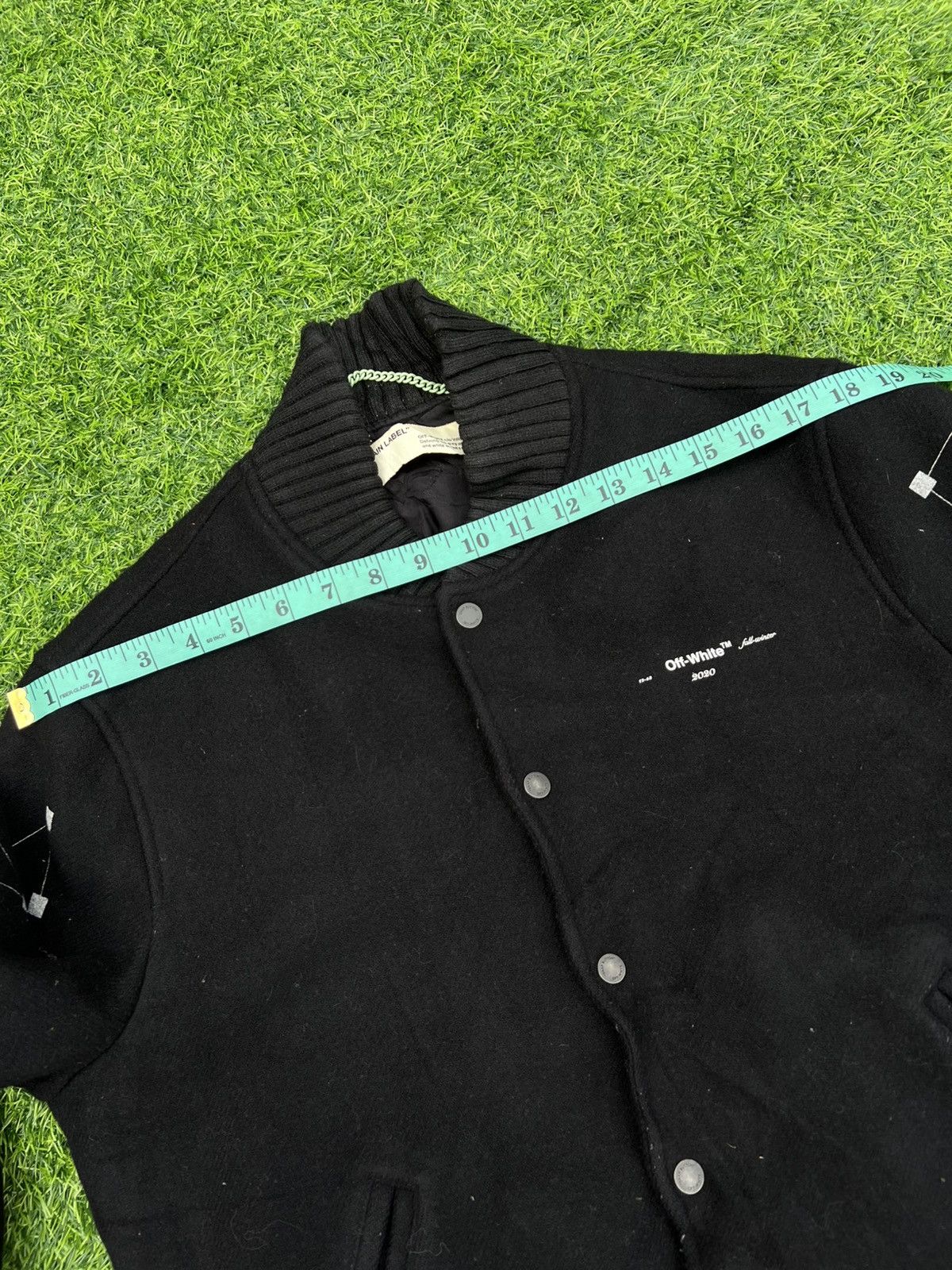 Off-White Off-White c/o Virgil FW20 (Black) Wool VarsityJacket- Large Size US M / EU 48-50 / 2 - 15 Thumbnail