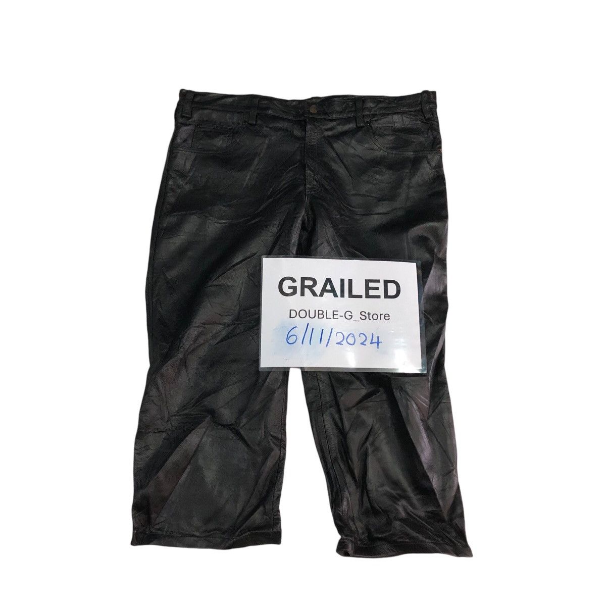 Genuine Leather 📌Vintage Short Leather Pants Horn Works Size US 44 / EU 60 - 1 Thumbnail