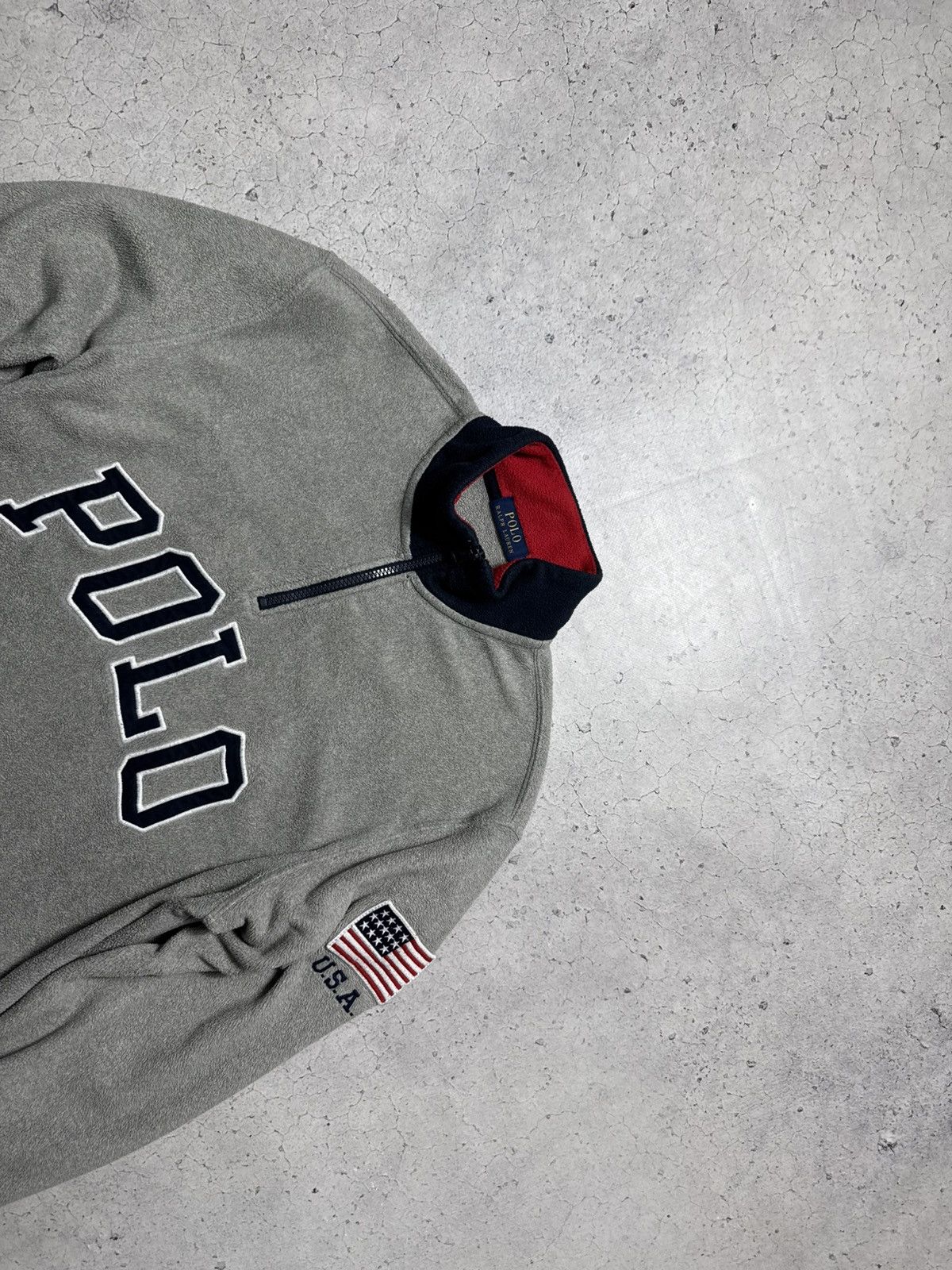 Polo Ralph Lauren Polo Ralph Lauren USA Fleece Sweatshirt 1/4 Zip Big Logo Size US L / EU 52-54 / 3 - 4 Thumbnail