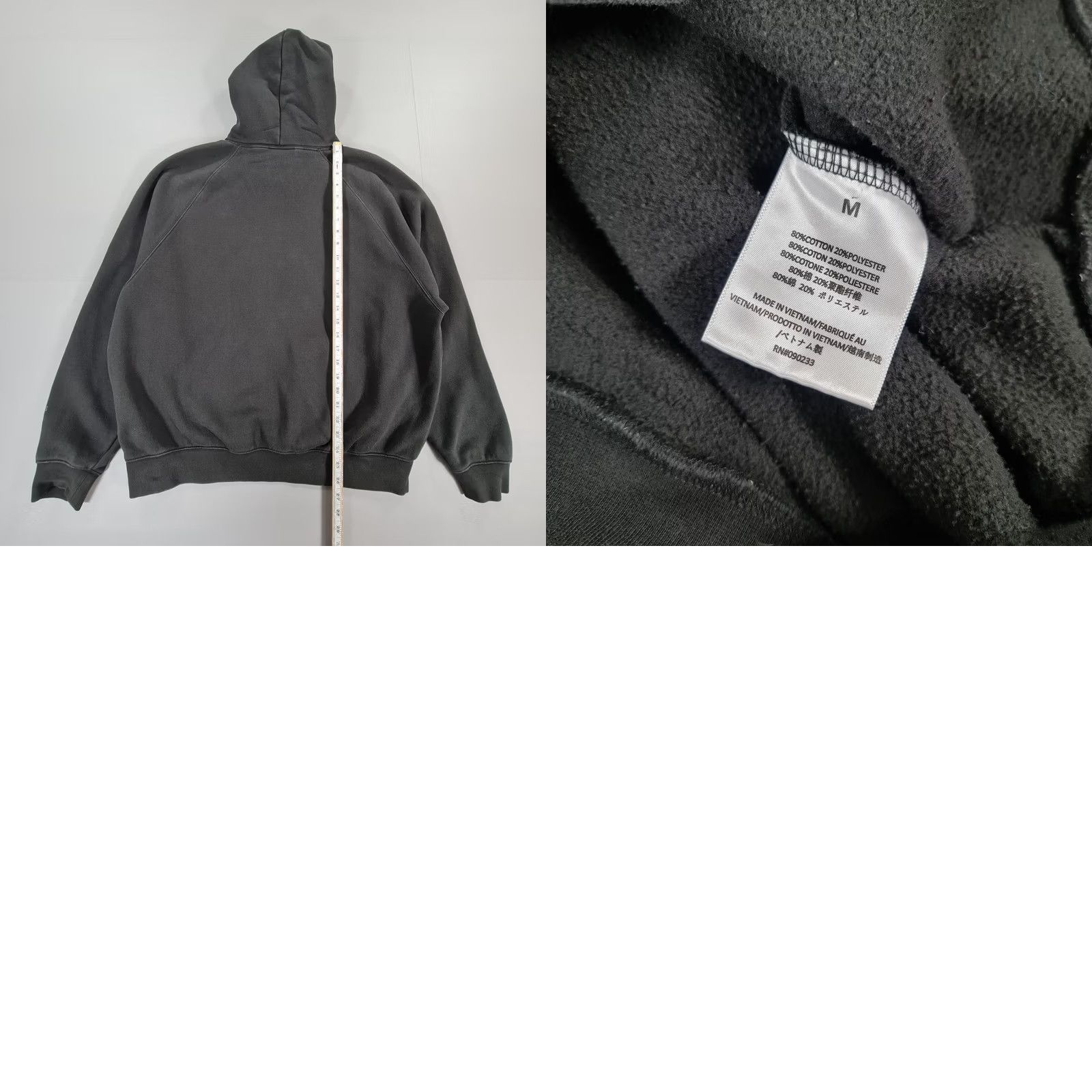 Fear of God Fear Of God Essentials Hoodie Mens Black M Oversized Boxy Fit Fleece Logo Kangaroo Pocket 100% Cotton Pullover 100% Cotton Size US M / EU 48-50 / 2 - 8 Thumbnail