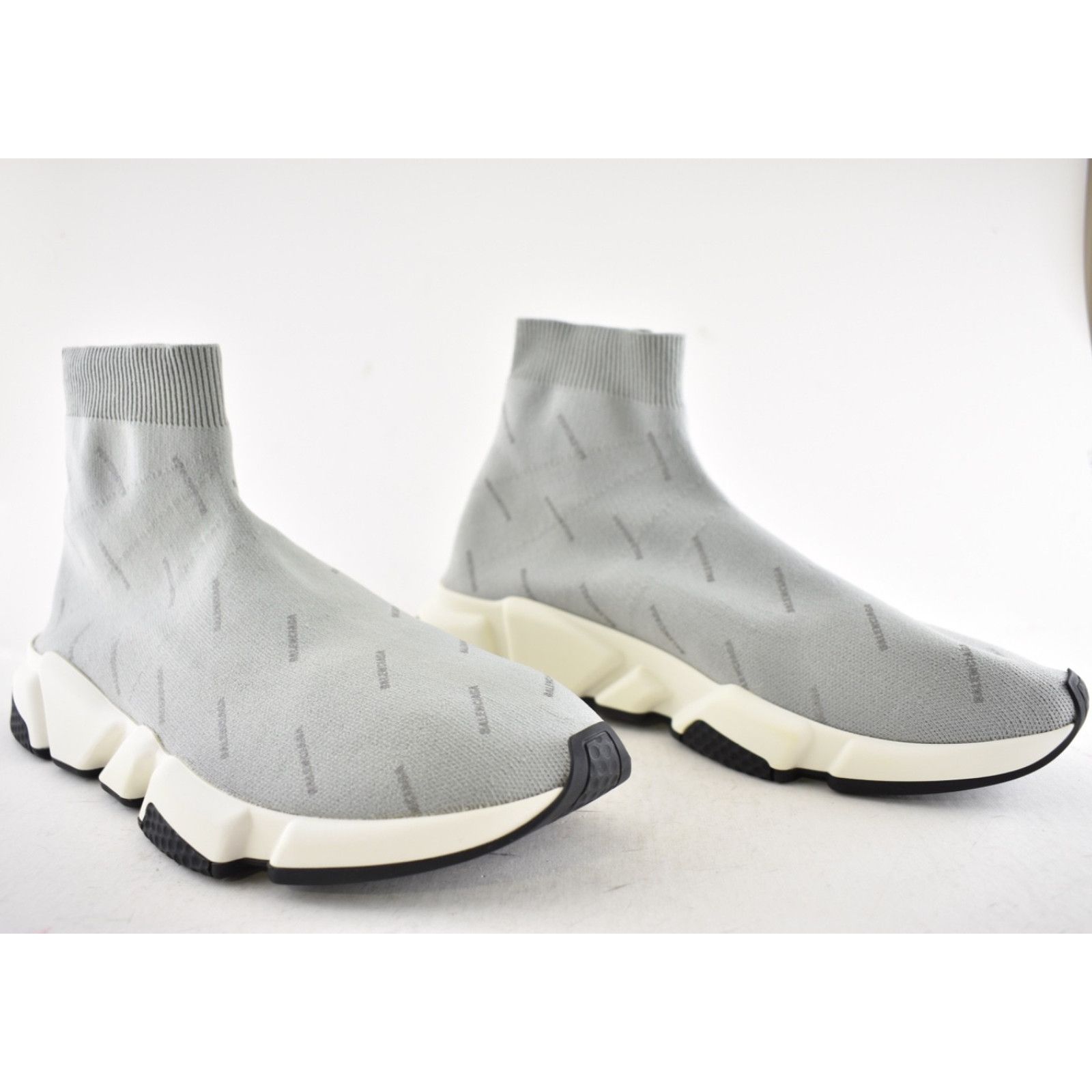 Balenciaga Balenciaga Speed Sock Grey Reflective High Top Sneaker 44 11 Size US 11 / EU 44 - 3 Thumbnail