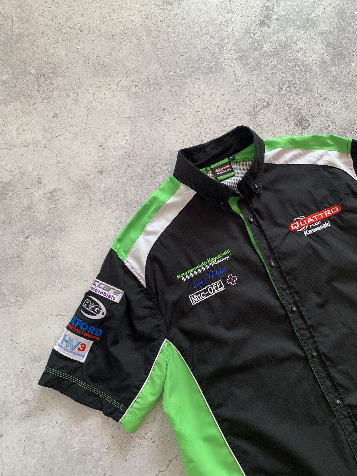 Vintage VTG 90’s Kawasaki Plant Quattro Racing Shirt Size US XL / EU 56 / 4 - 2 Thumbnail