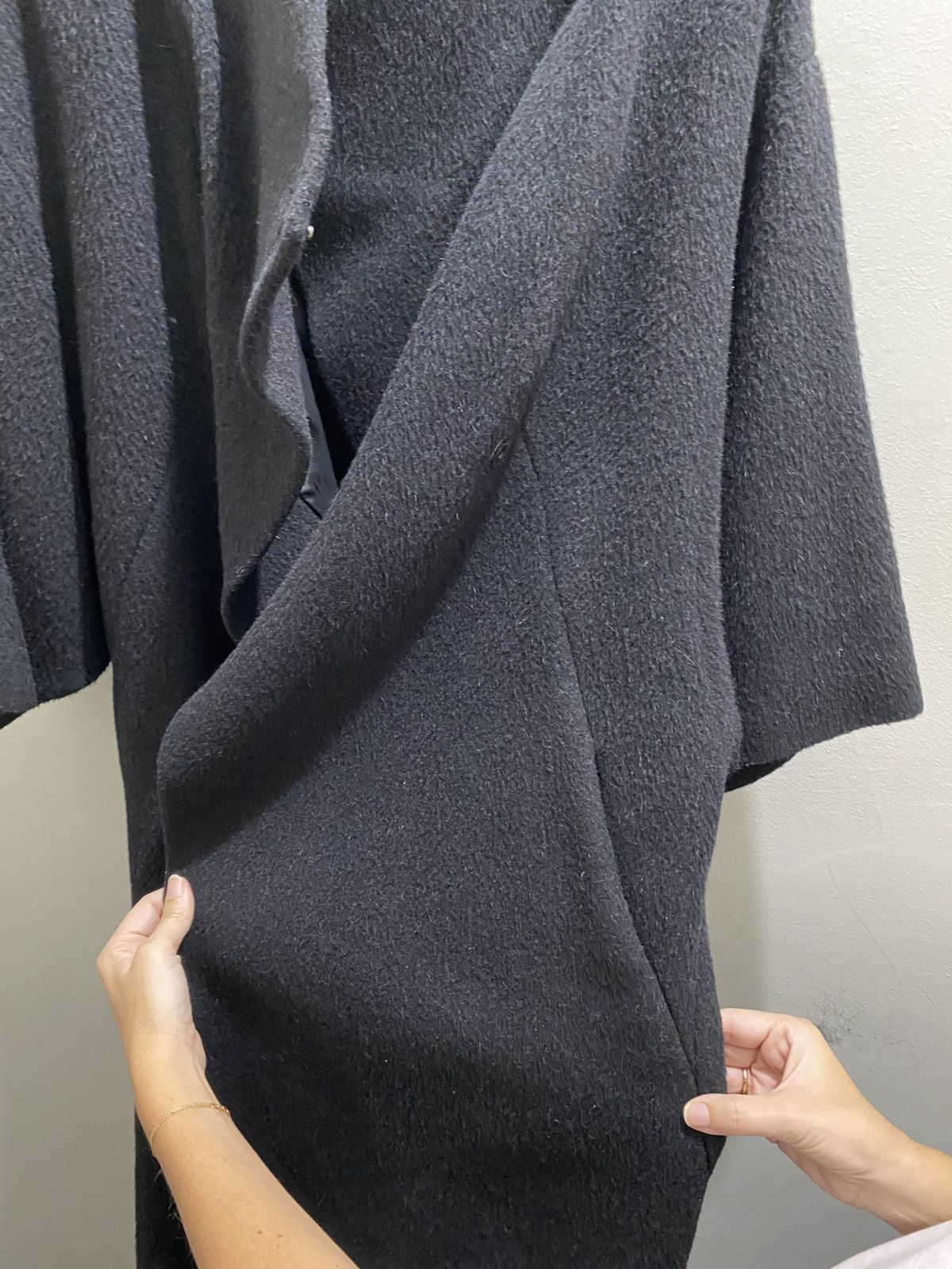 Ilaria Nistri ILARIA NISTRI BLACK WOOLEN COAT Size M / US 6-8 / IT 42-44 - 4 Thumbnail