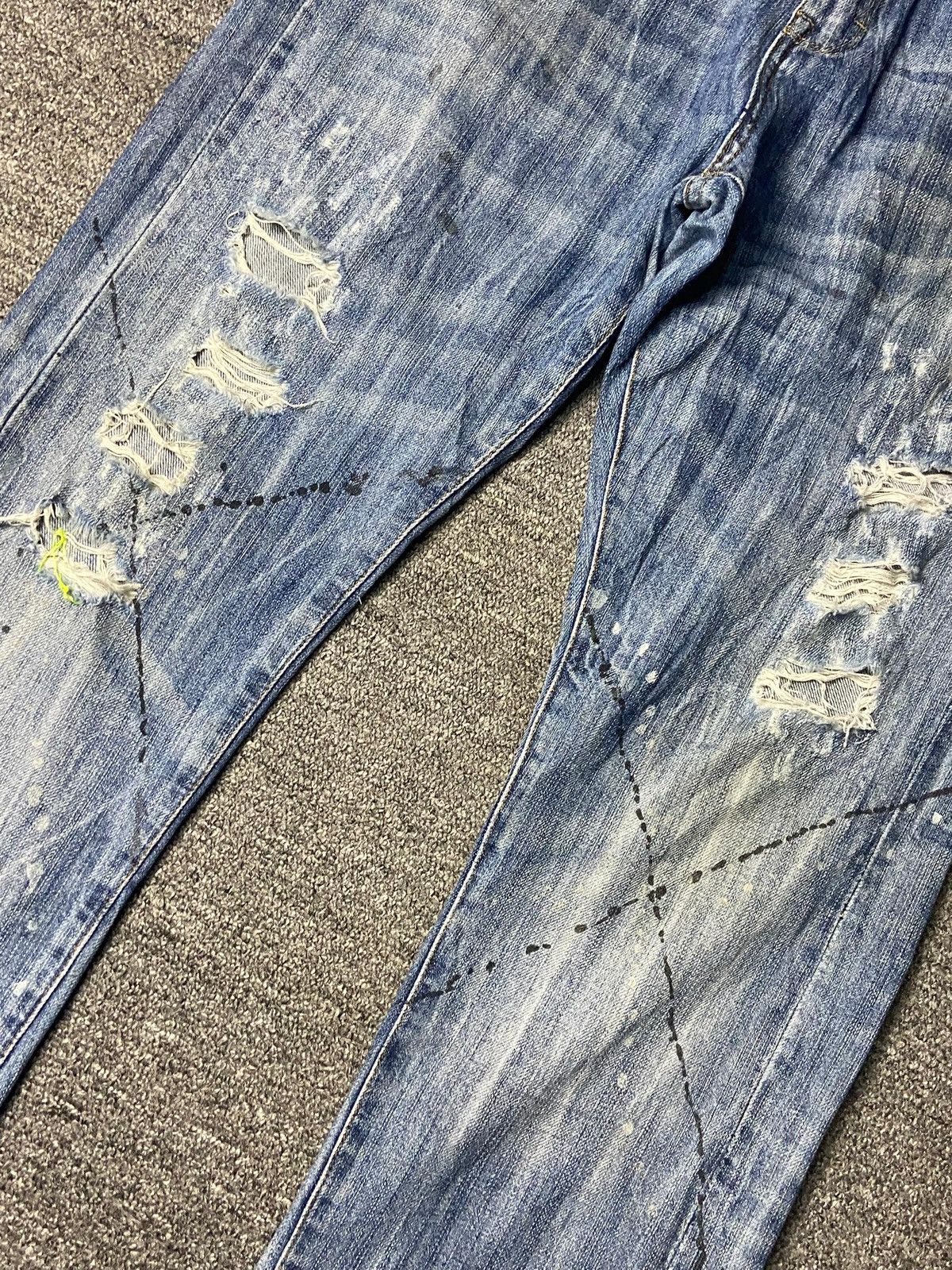 Japanese Brand Vintage SNUFF 247 Distressed Ripped Jeans (141) Size US 33 - 8 Thumbnail