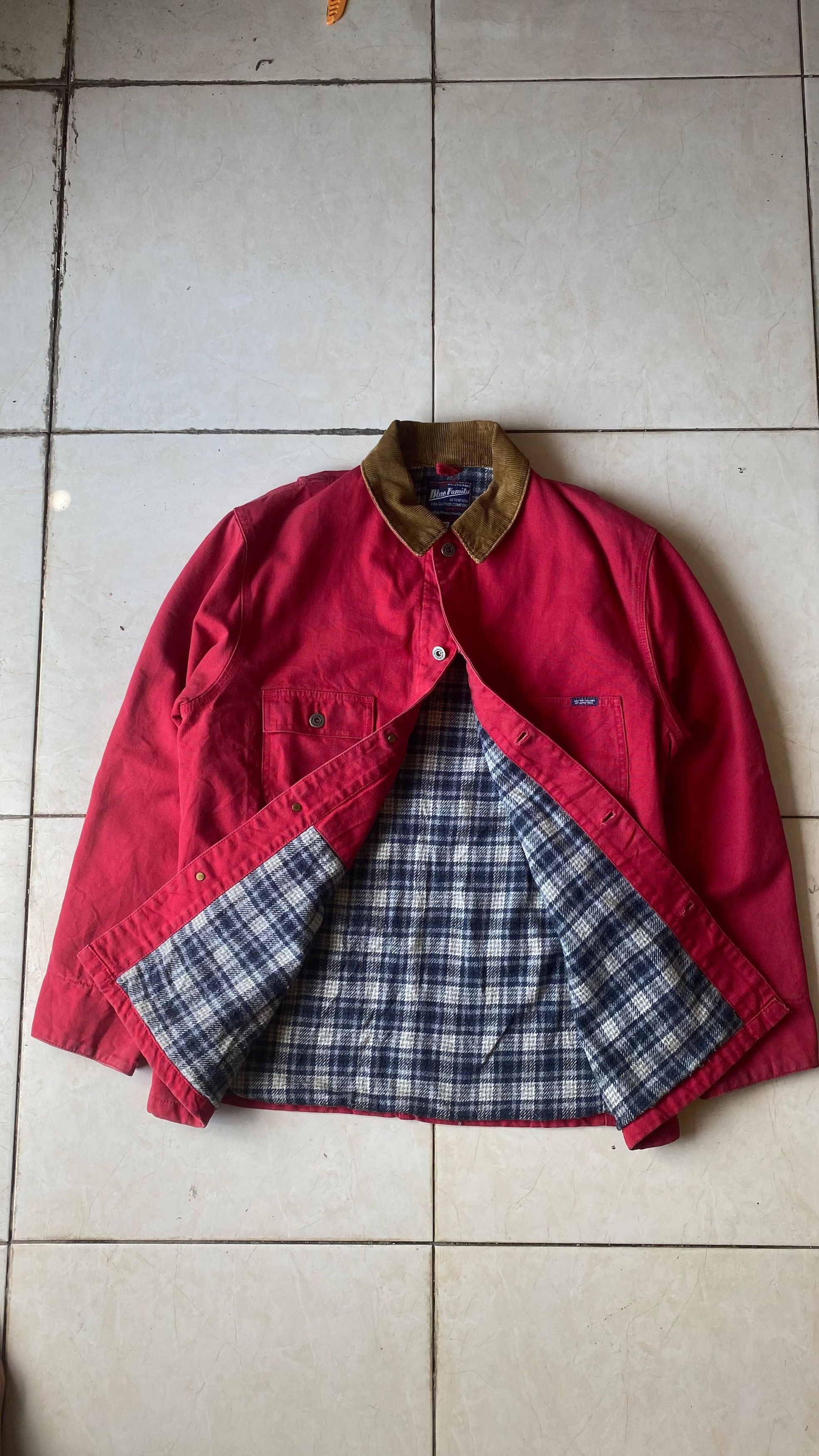 Benetton vintage 80s blue family benetton work canvas chore jacket Size US S / EU 44-46 / 1 - 6 Thumbnail