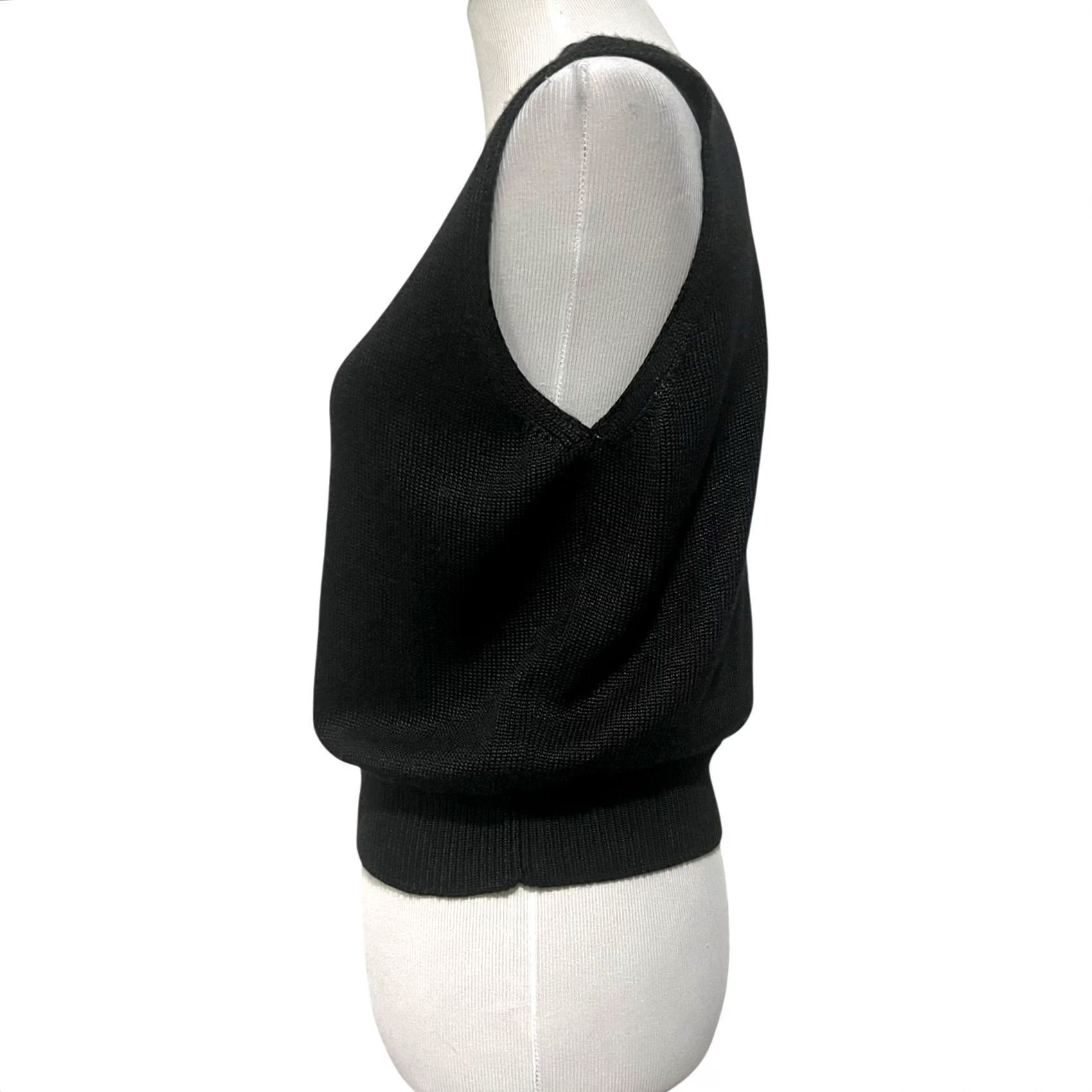 Vintage VINTAGE FIA Italia Hand Loomed Sweater Top Black Sleeveless Tank Women’s L Size L / US 10 / IT 46 - 3 Thumbnail