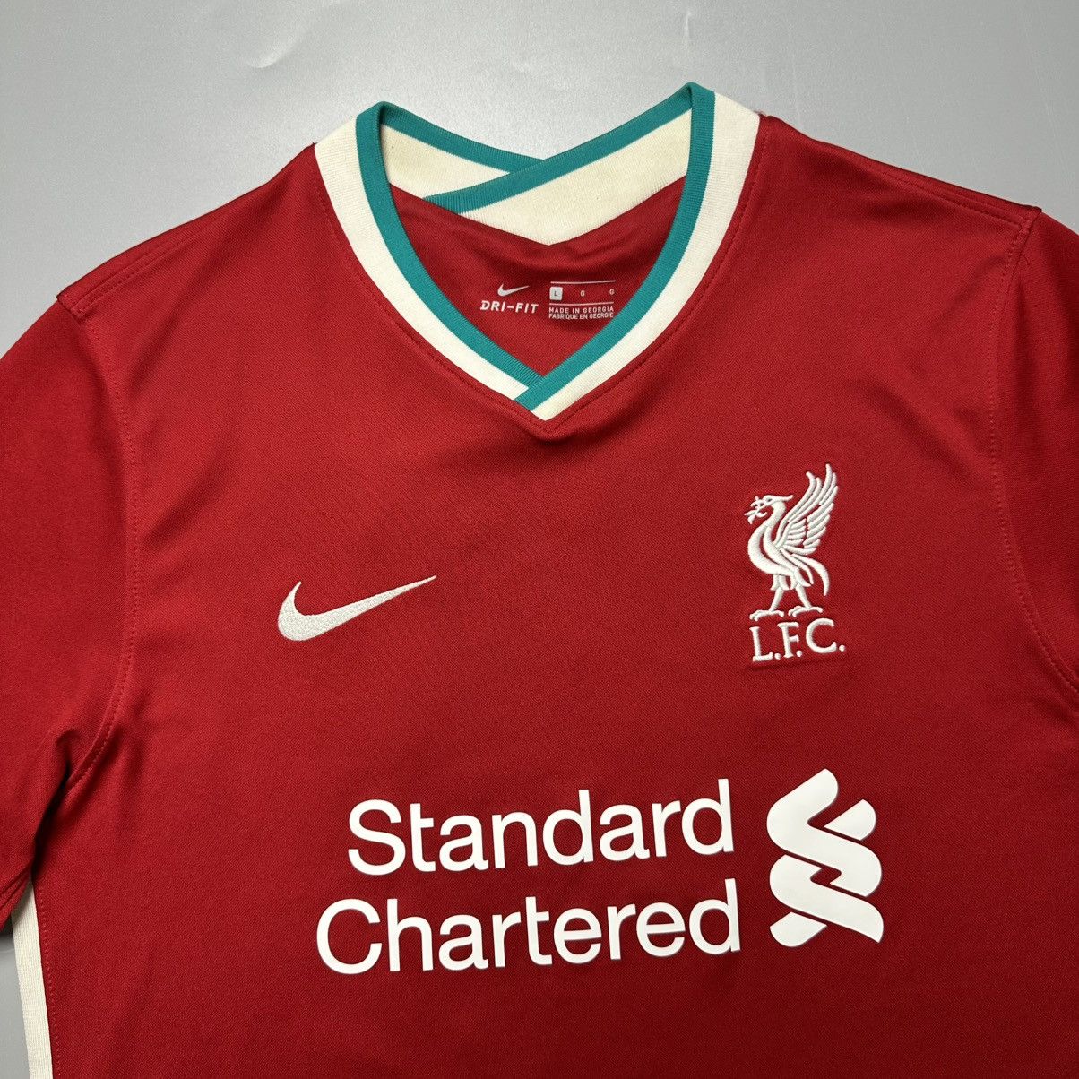 Vintage LIVERPOOL NIKE 2020/2021 FOOTBALL HOME JERSEY #20 DIOGO JOTA Size US L / EU 52-54 / 3 - 5 Thumbnail