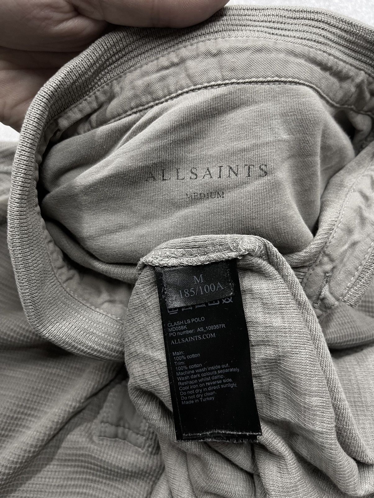 Allsaints Mens AllSaint Clash Longsleeve Polo Size M Size US M / EU 48-50 / 2 - 6 Thumbnail