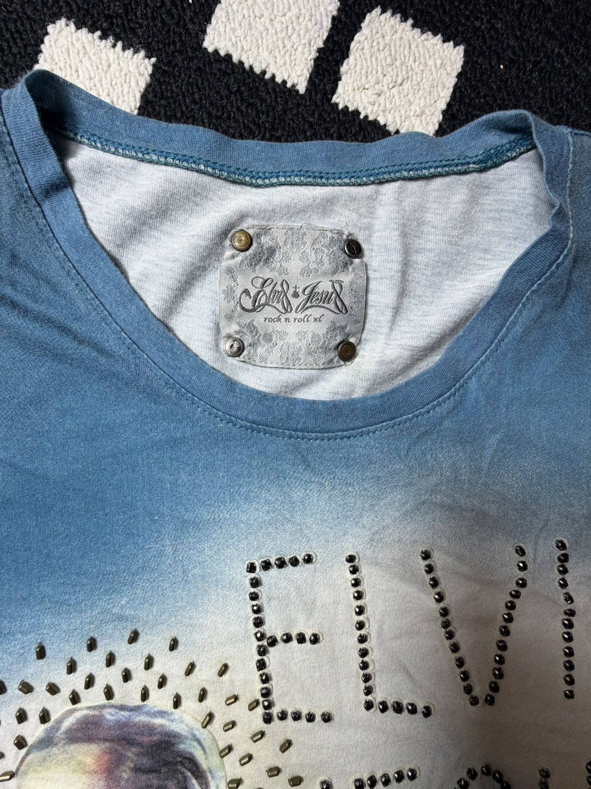 Other Elvis Jesus blue tee Size US M / EU 48-50 / 2 - 3 Thumbnail