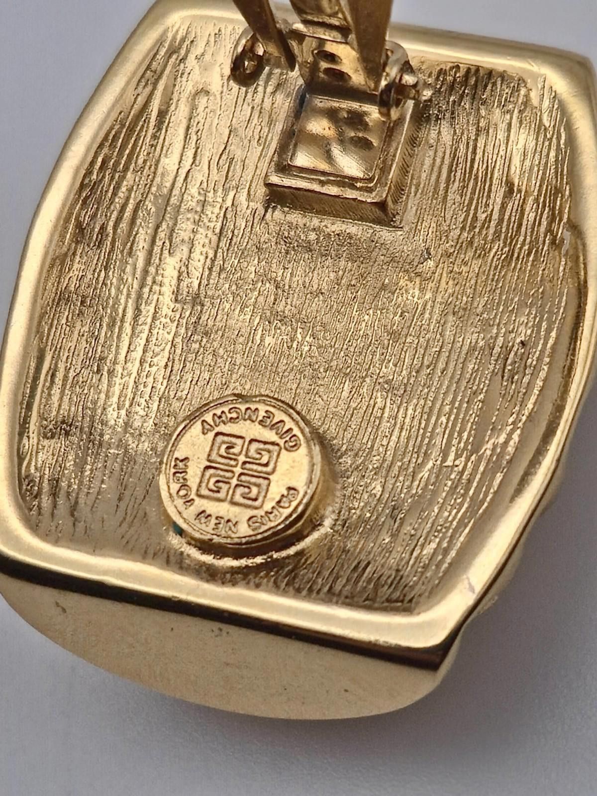 Givenchy Givenchy Paris NY Large Gold Tone Clip Earrings Size ONE SIZE - 5 Thumbnail