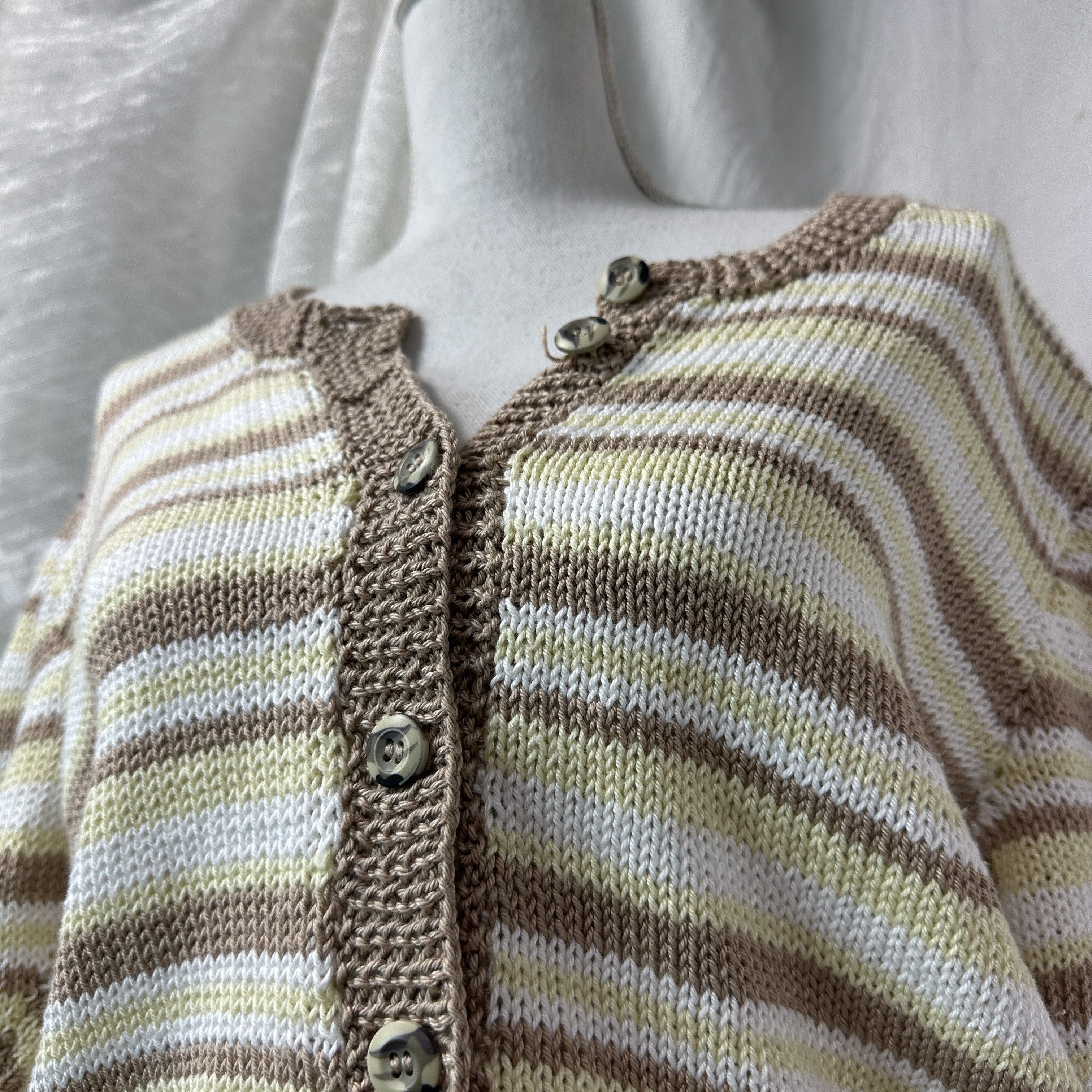 Vintage Vintage Striped Button Up Sweater Cardigan Y2K Size M / US 6-8 / IT 42-44 - 4 Thumbnail