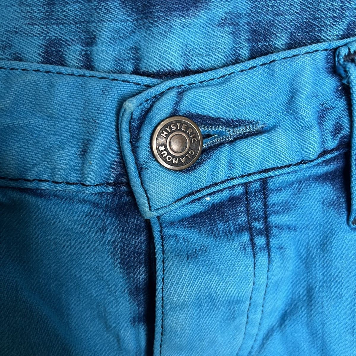Hysteric Glamour HYSTERIC GLAMOUR BRIGHT BLUE DENIM SHORTS Size 30" / US 8 / IT 44 - 4 Thumbnail