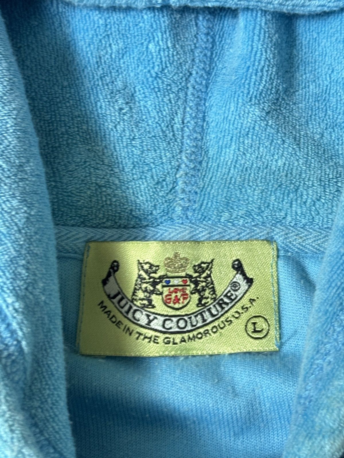 Juicy Couture VINTAGE VELOUR JUICY COUTURE 2000s ZIP UP HOODIE Size L / US 10 / IT 46 - 5 Thumbnail