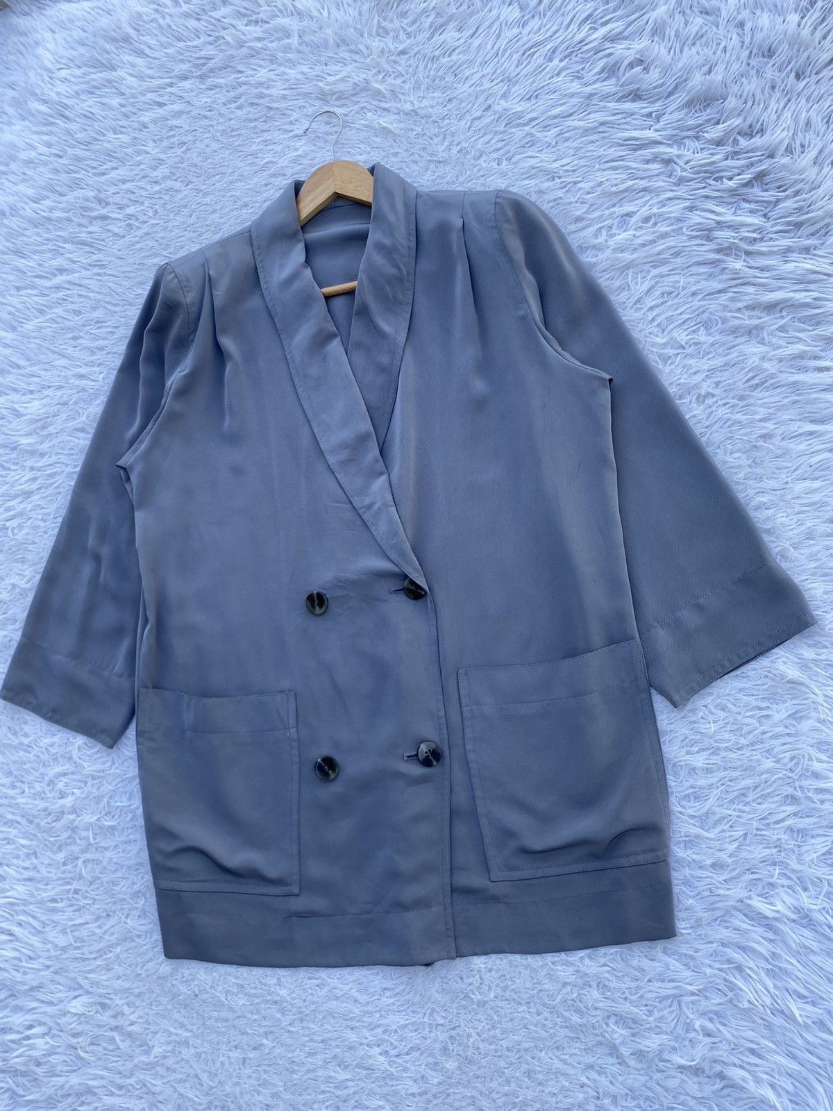 Givenchy Rare Vintage 90s Givenchy Satin Double Breasted Blazer Women Size M / US 6-8 / IT 42-44 - 3 Thumbnail